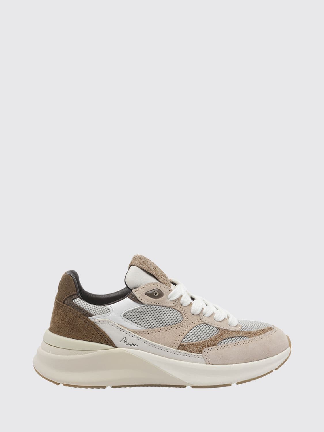 D.a.t.e. D. A.T. E. Musa Suede and Mesh Low-Top Trainers with a Leather Interior