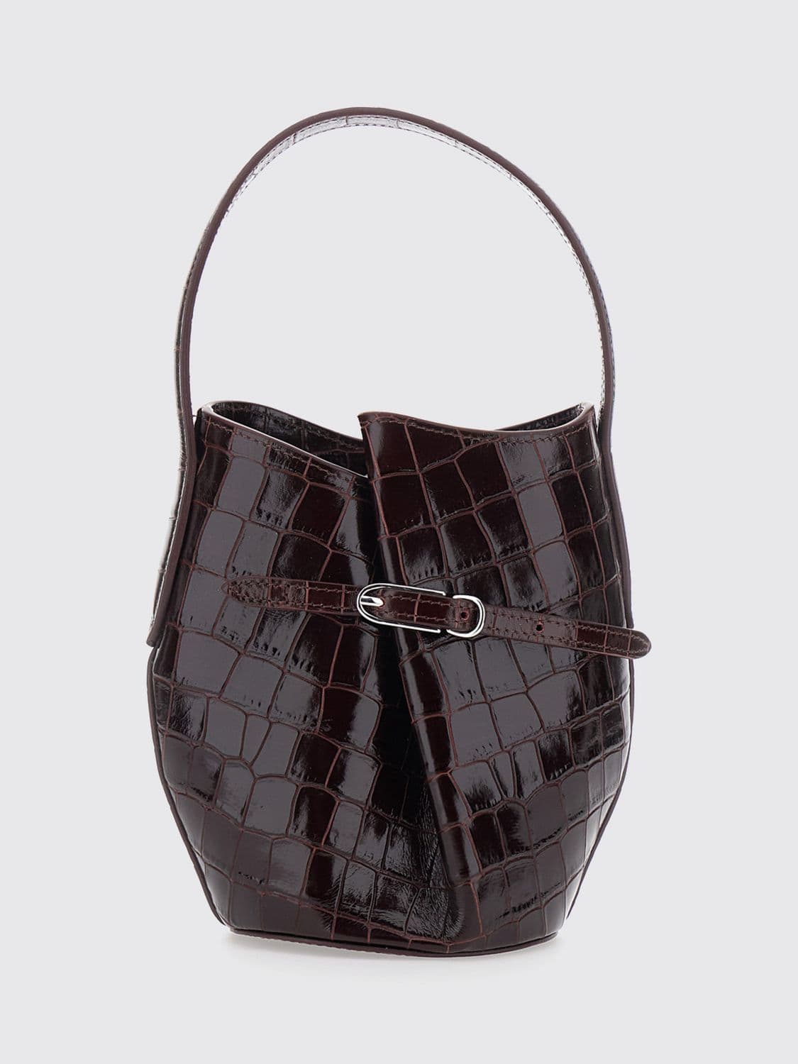 Liffner Mini Bucket Bag in Croc-Effect Calfskin Leather