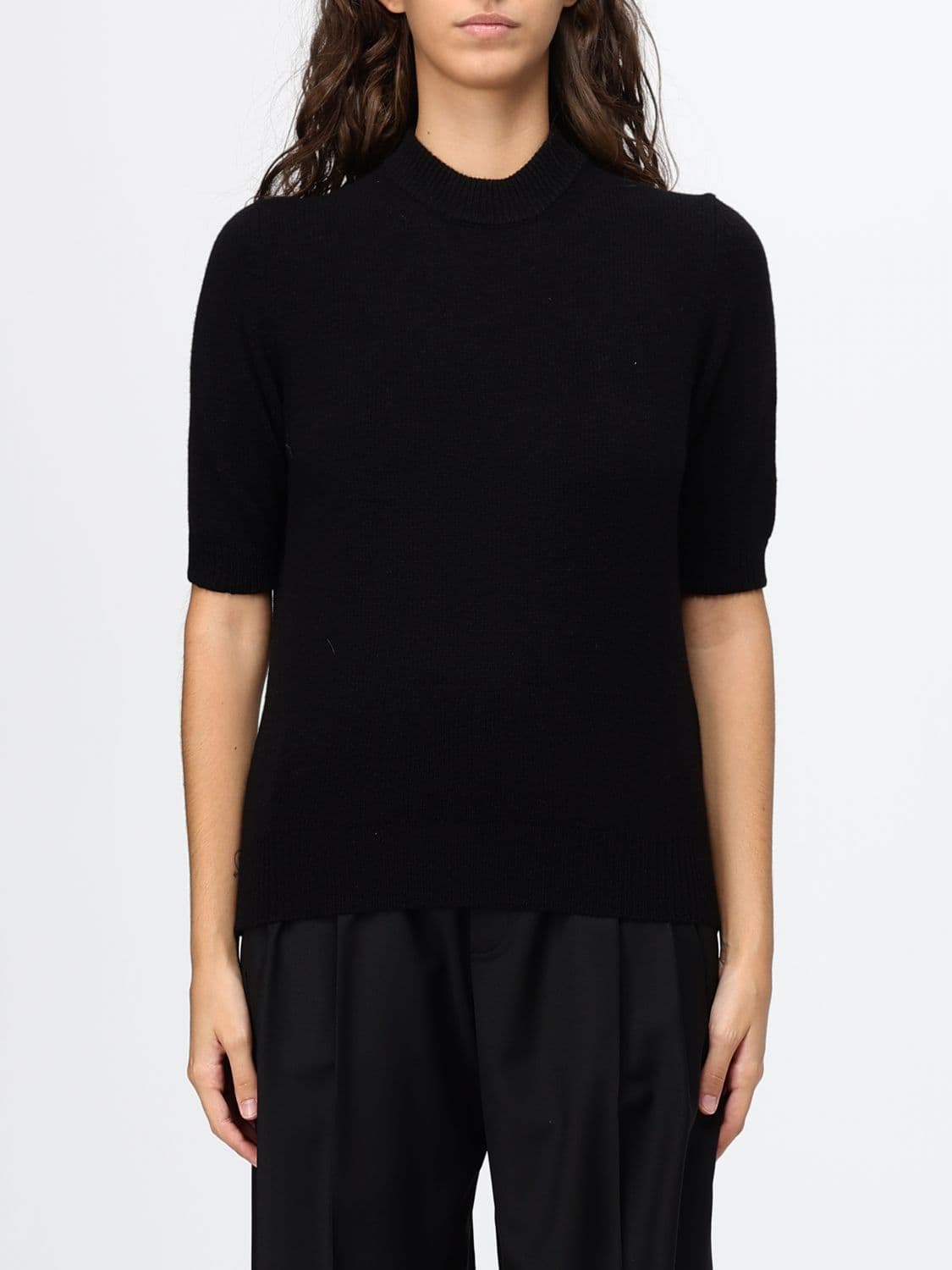 Ter Et Bantine Short-Sleeved Crewneck Jumper in a Cashmere and Wool Blend