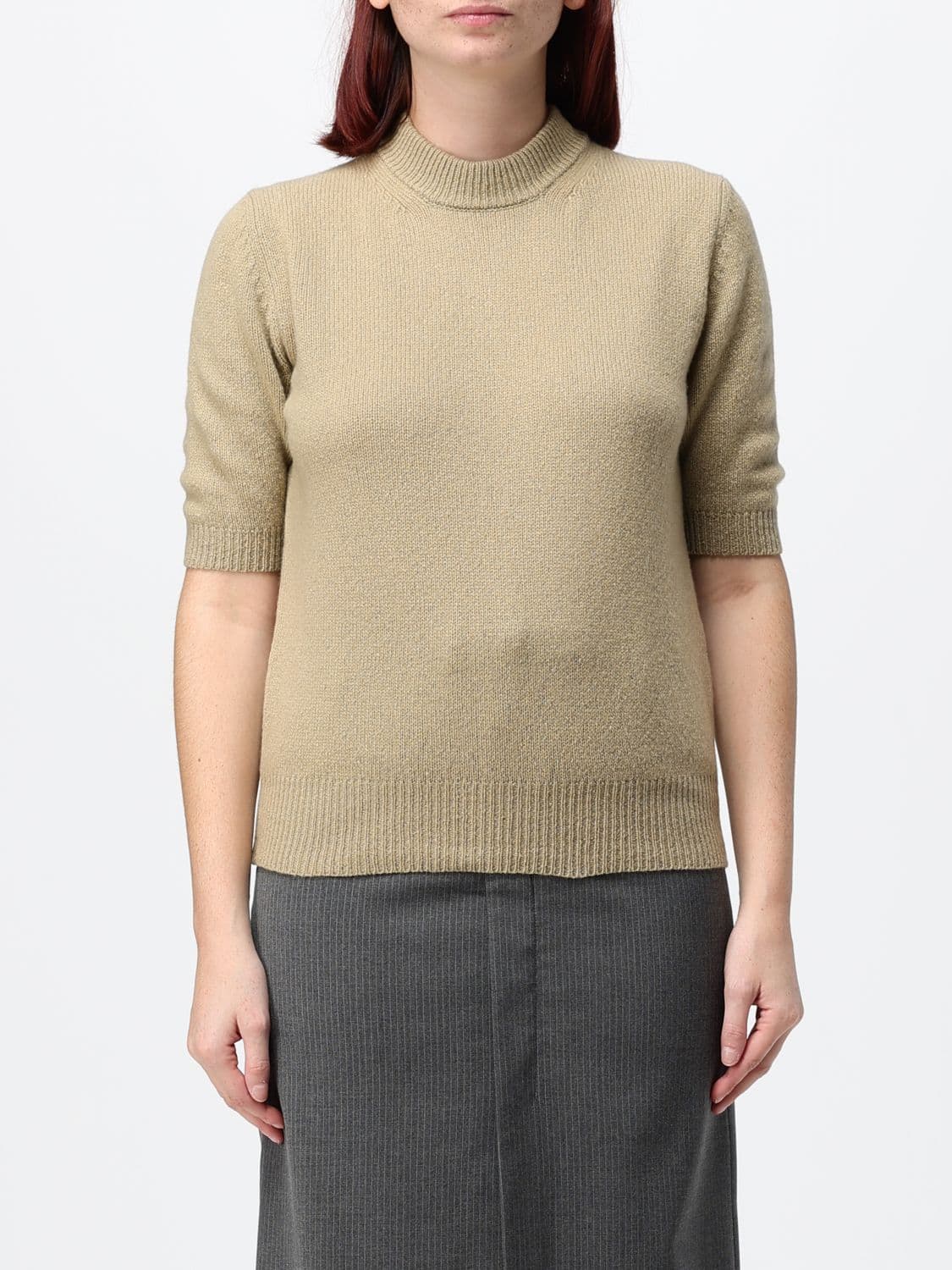 Ter Et Bantine Short-Sleeved Crewneck Jumper in a Cashmere and Wool Blend