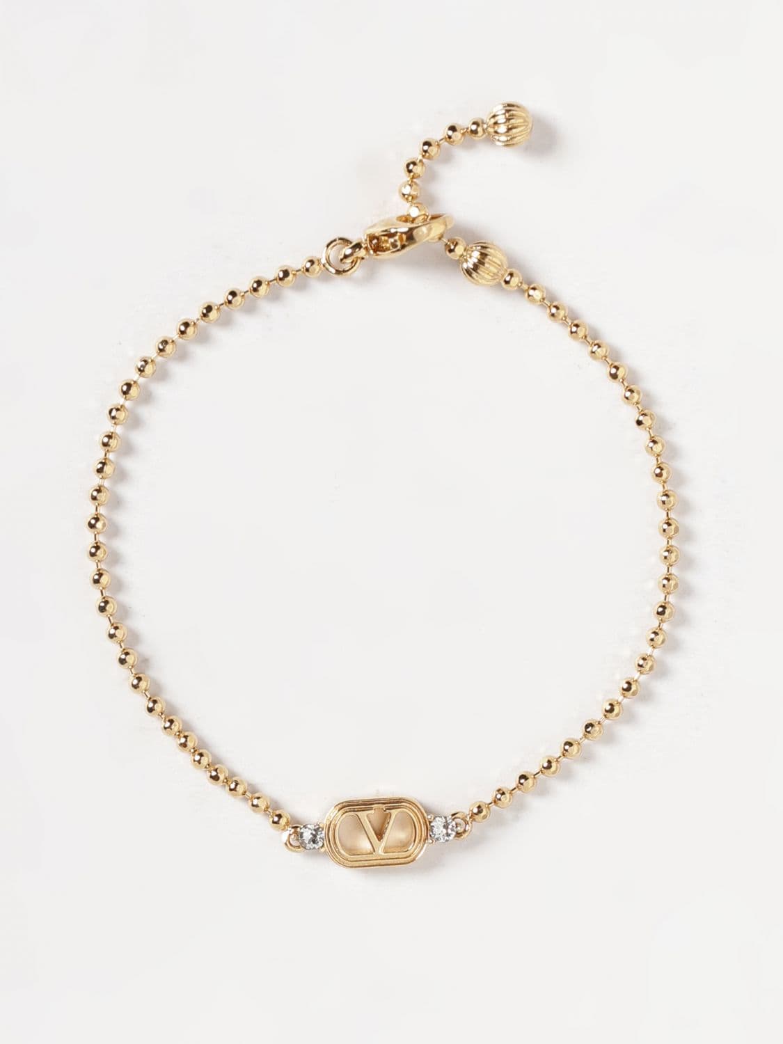 Valentino Garavani Ovalette Brass Bracelet with Swarovski · M