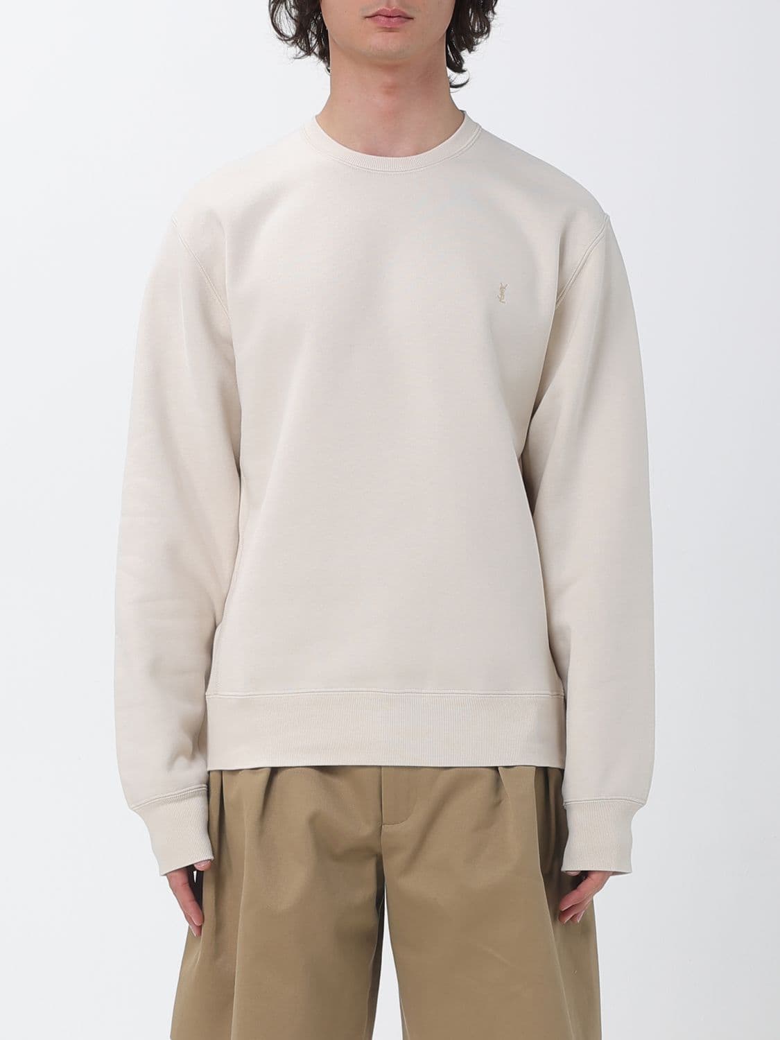 Saint Laurent Cotton Crew Neck Sweatshirt YSL
