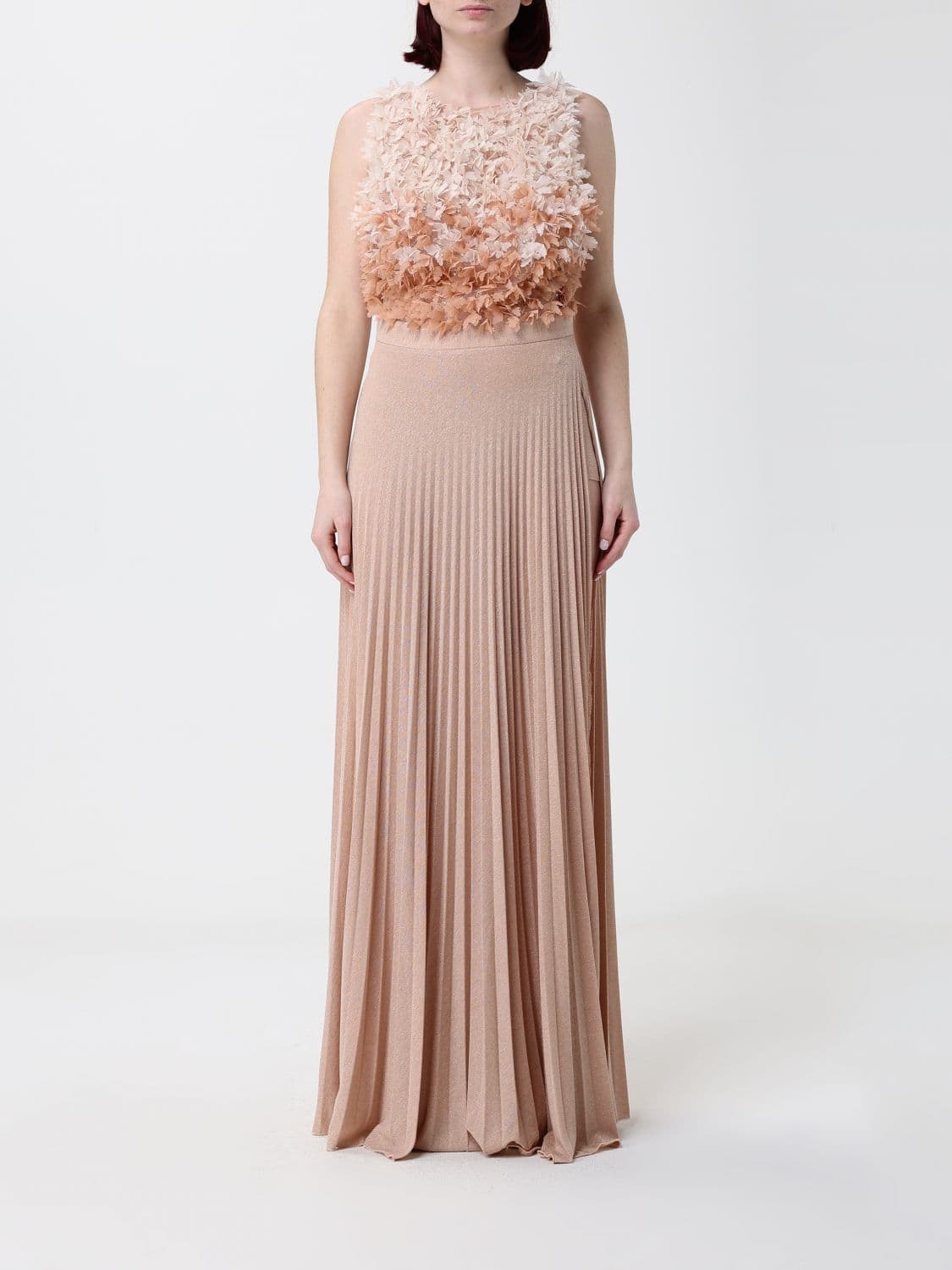 Elisabetta Franchi Lurex Jersey Dress with Applications