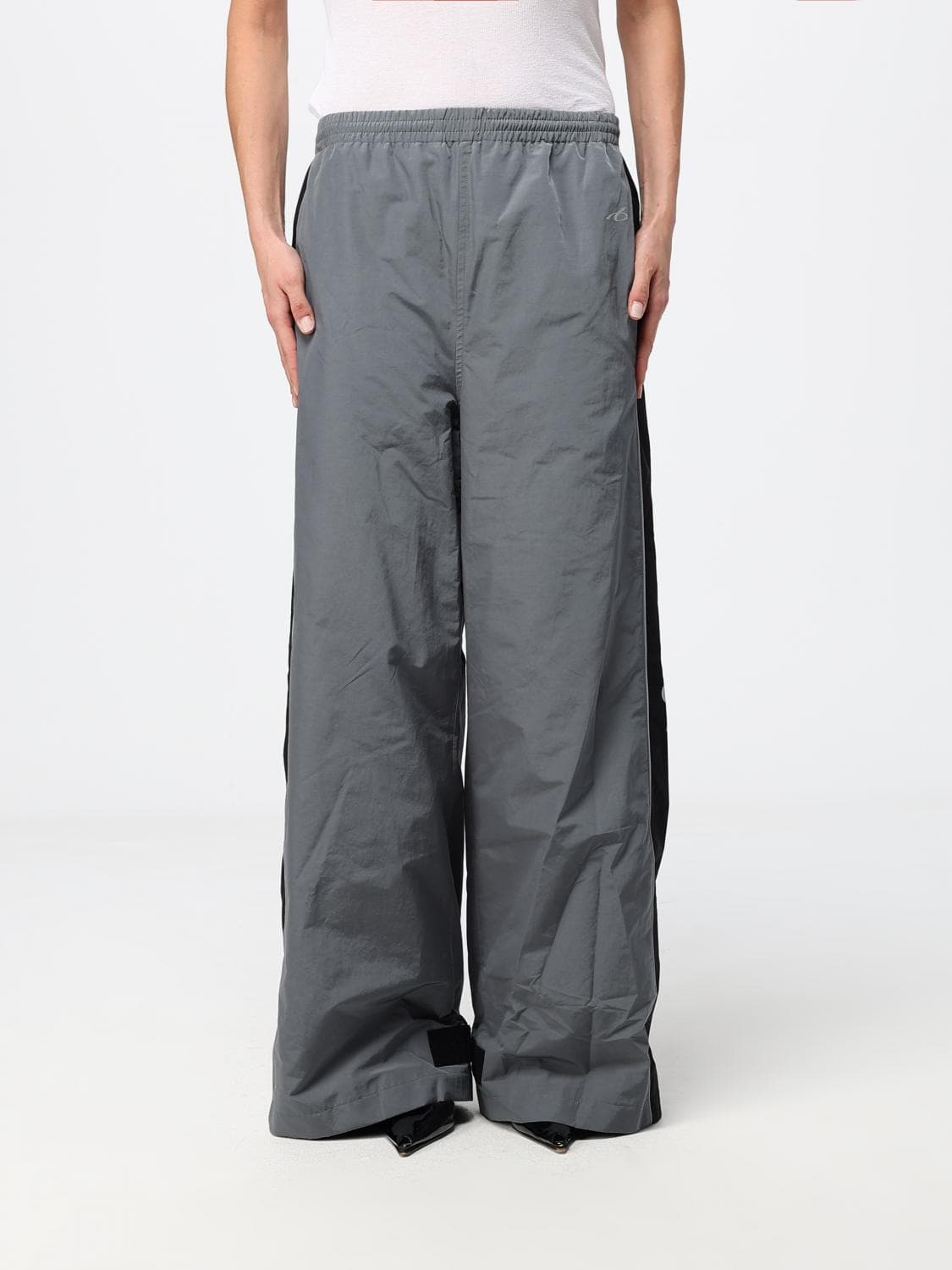 Balenciaga Wide-Leg Technical Fabric Trousers with Elastic Waistband