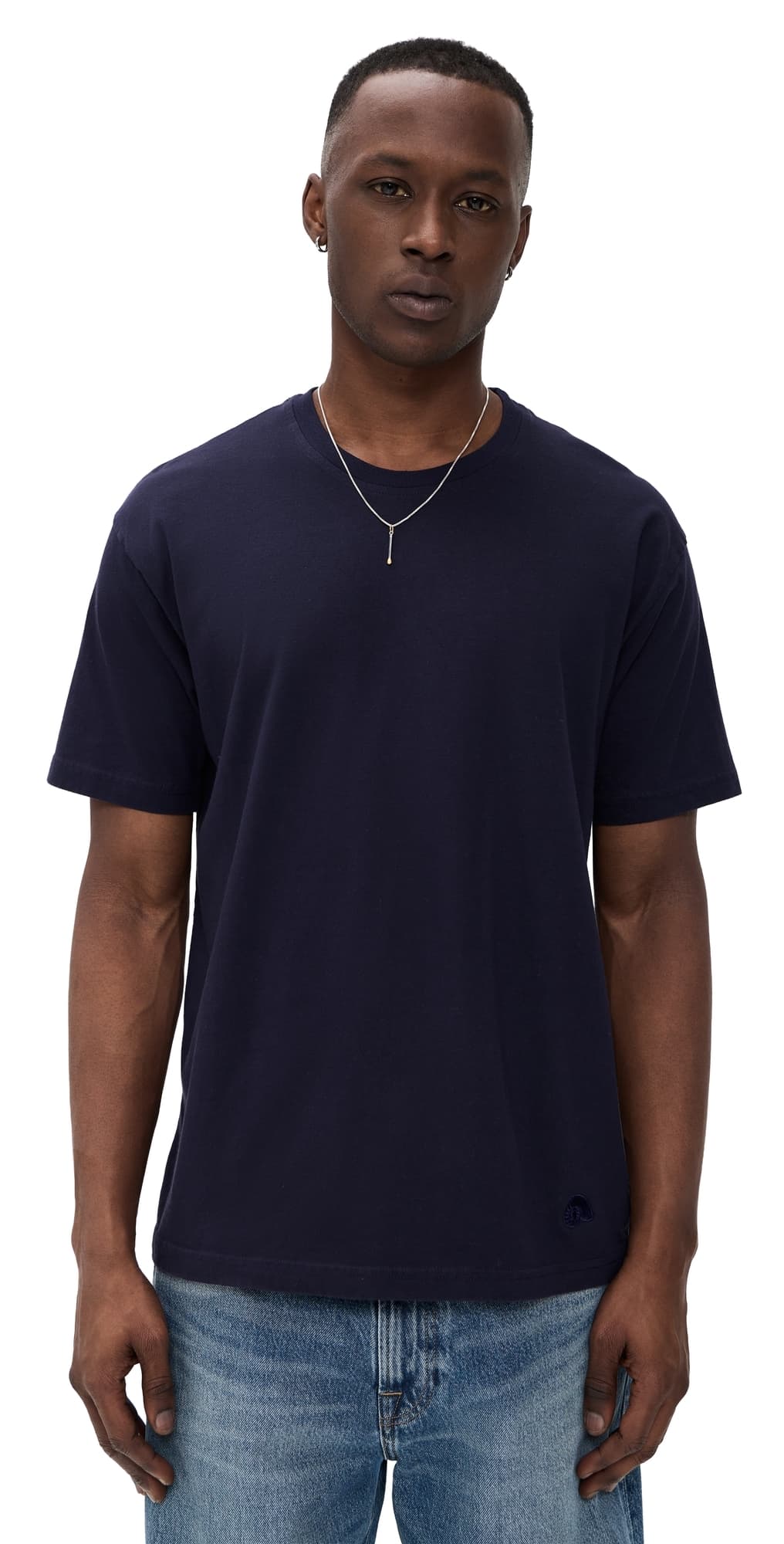 Aaron Levine Crew T-shirt Navy