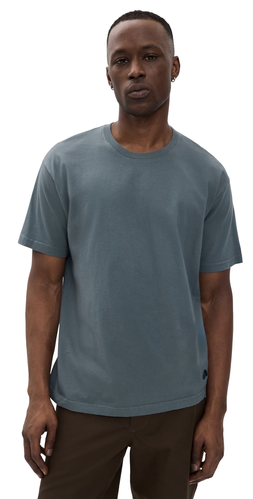 Aaron Levine Crew T-Shirt Slate Blue