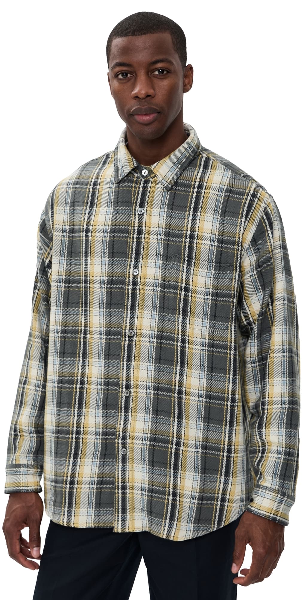Aaron Levine Sunburn Flannel Grey Multi