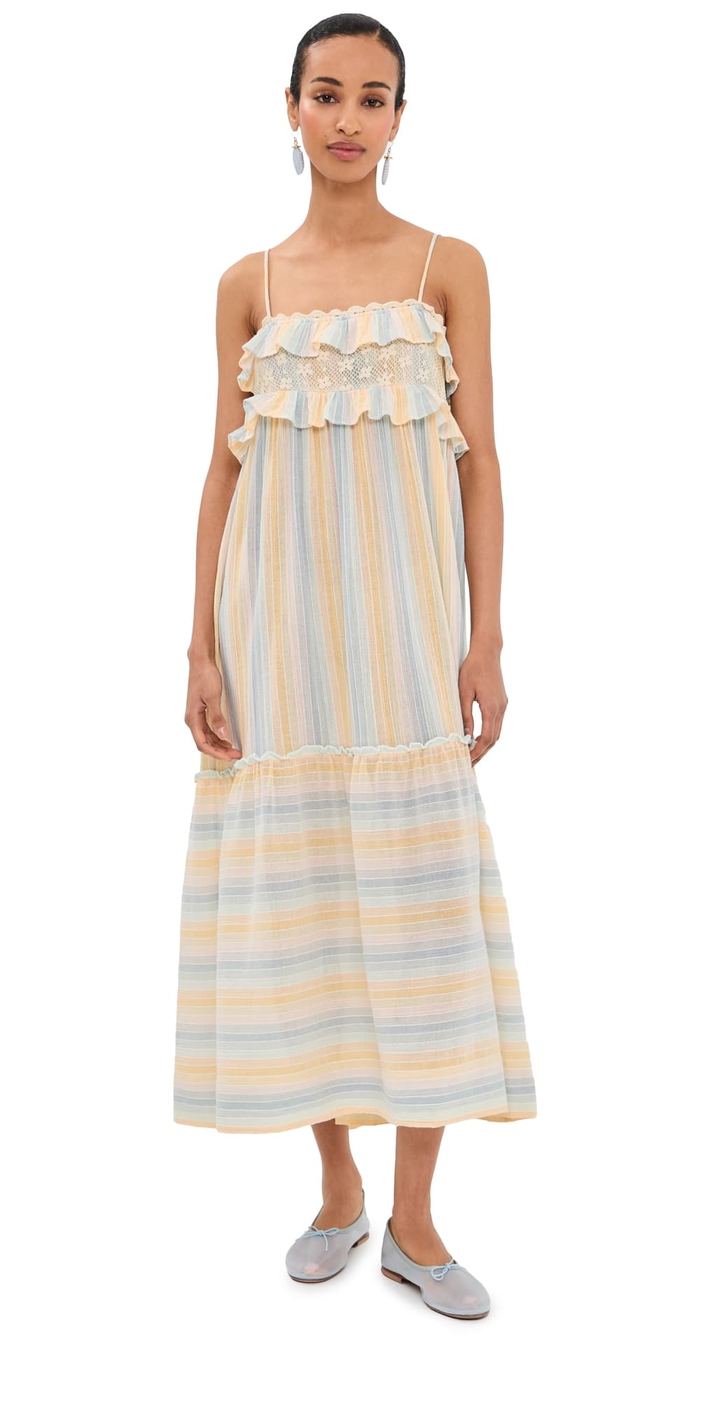 Alix of Bohemia Ida Sunwash Stripe Dress Multi Color