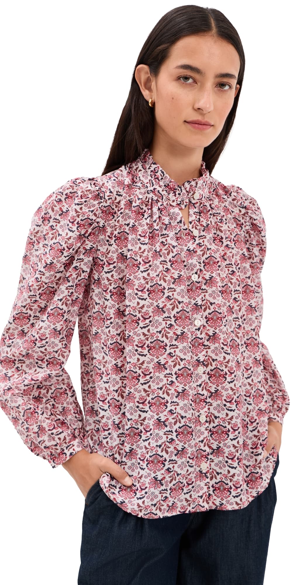 Alix of Bohemia Annabel Horizon Kilim Shirt Off-White