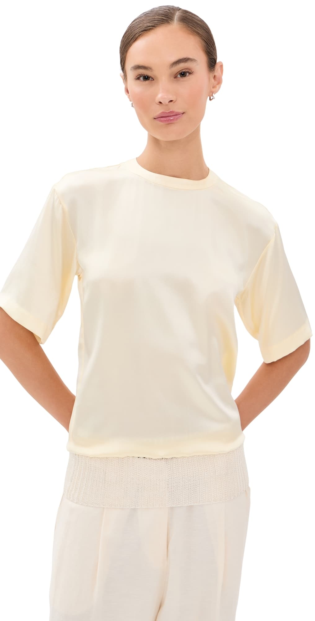Aisling Camps Liquid Silk T-Shirt Ivory