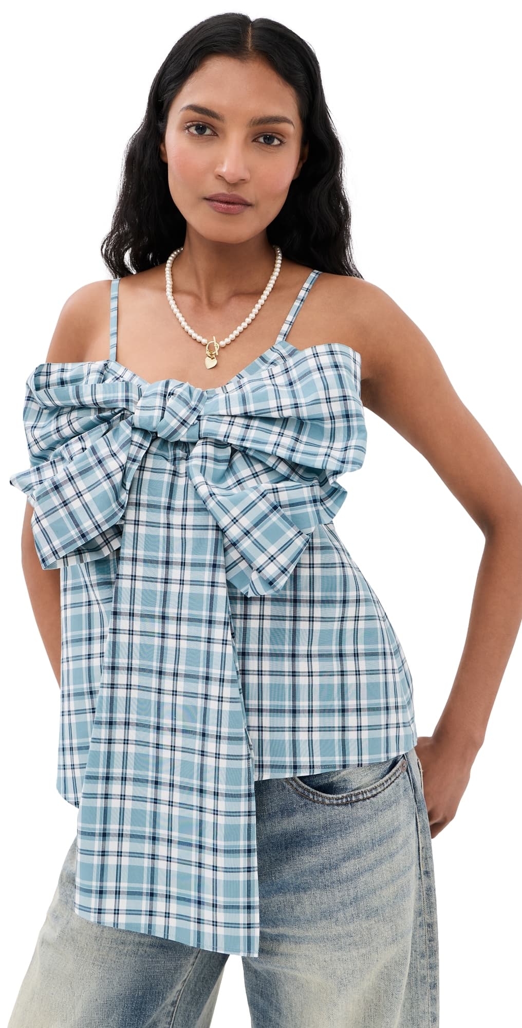 Acne Studios Tanessa Summery Blouse Blue/White