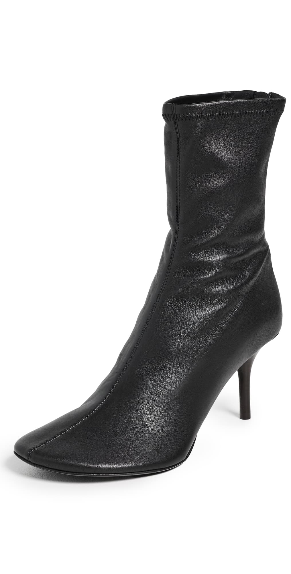 Acne Studios Stretch Leather Ankle Boots Black