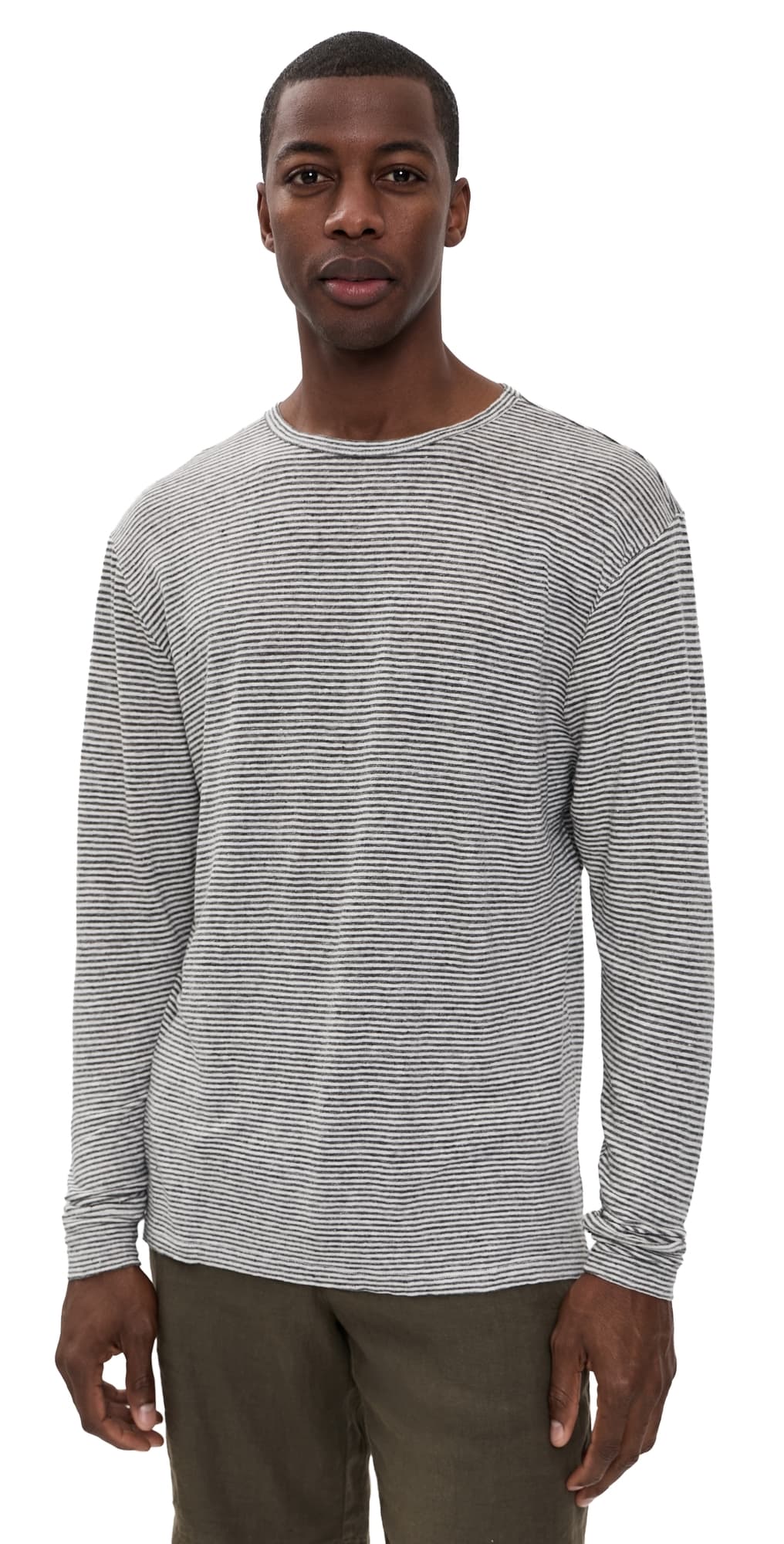 Alex Crane Linen Long Sleeve Sun Tee Lines