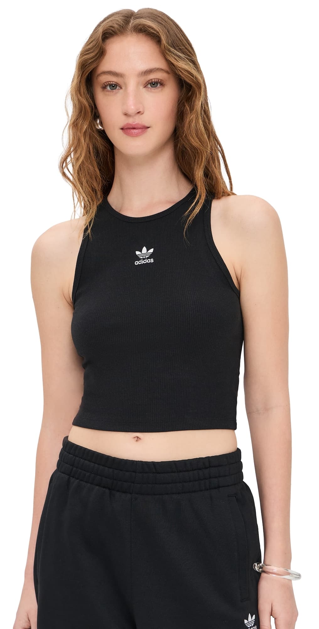 adidas Essentials Rib Tank Black