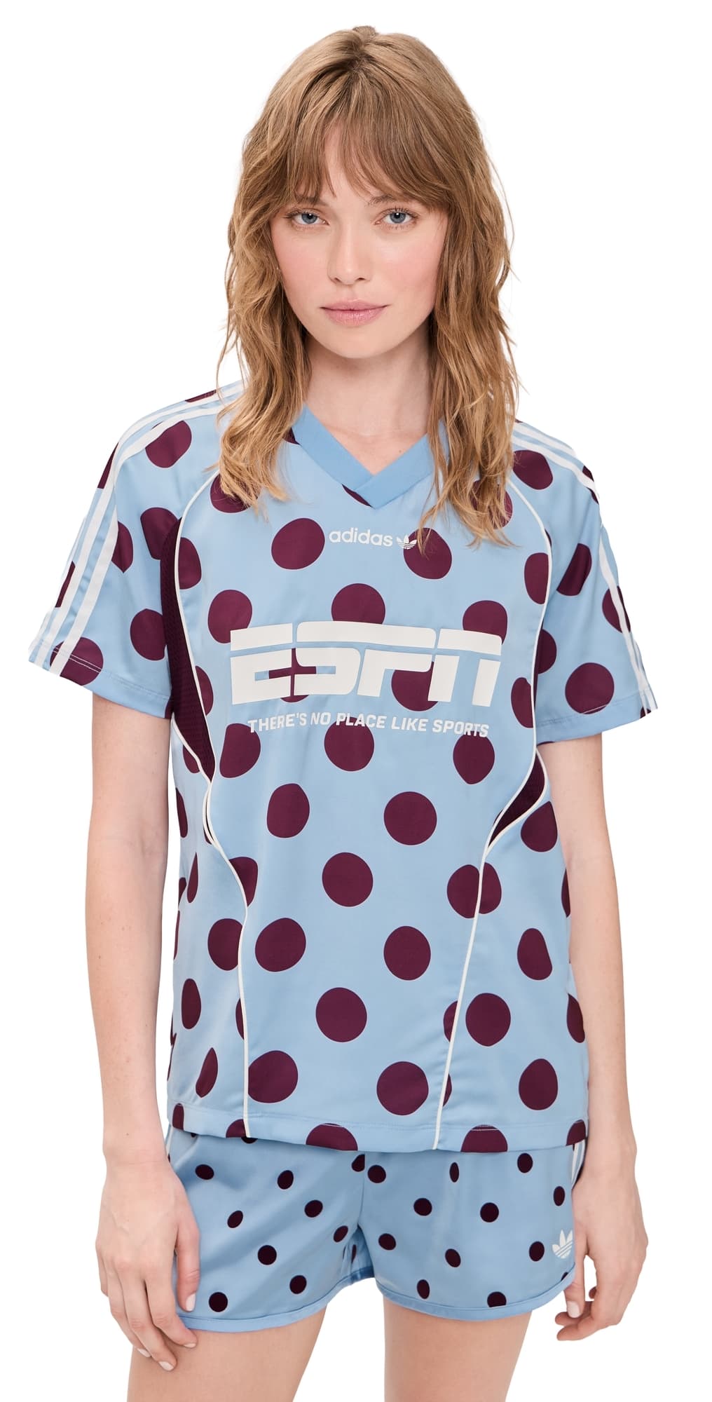 adidas Satin Short Sleeve Tee Clear Sky