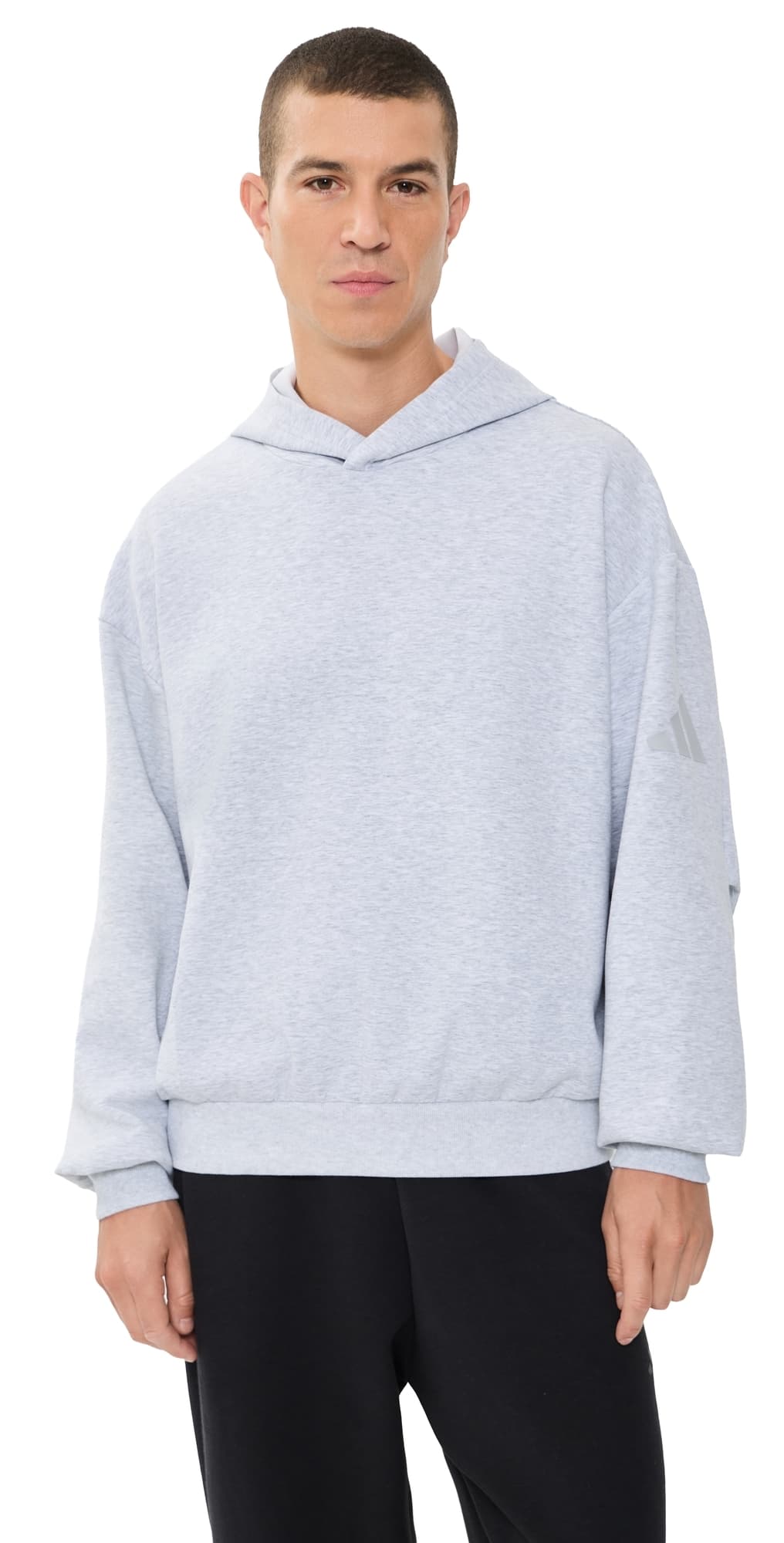 adidas Soft Lux Hoodie Light Grey Heather