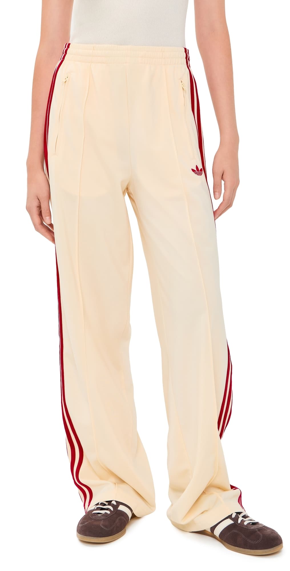 adidas Firebird Loose Track Pants Warm Vanilla/Team Victory Red · XS