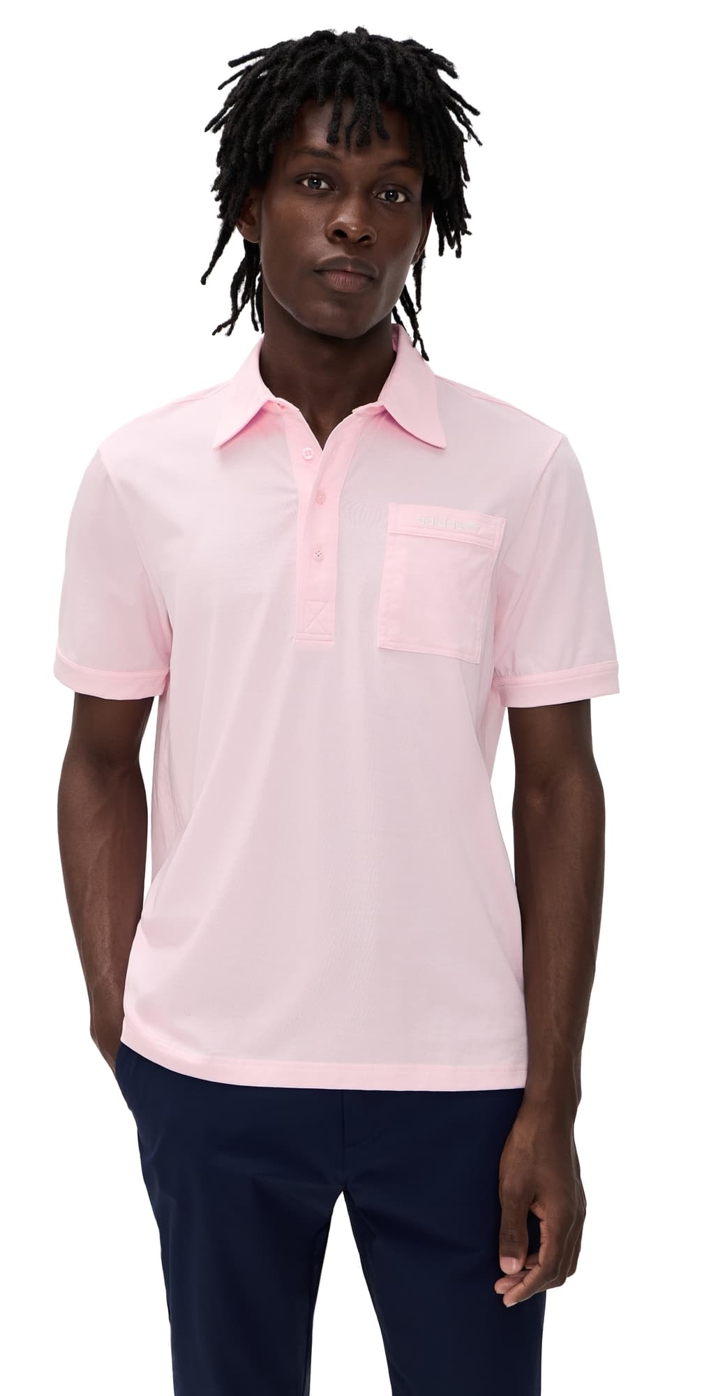 Adidas Golf Originals Pocket Polo Clear Pink/Chalk White