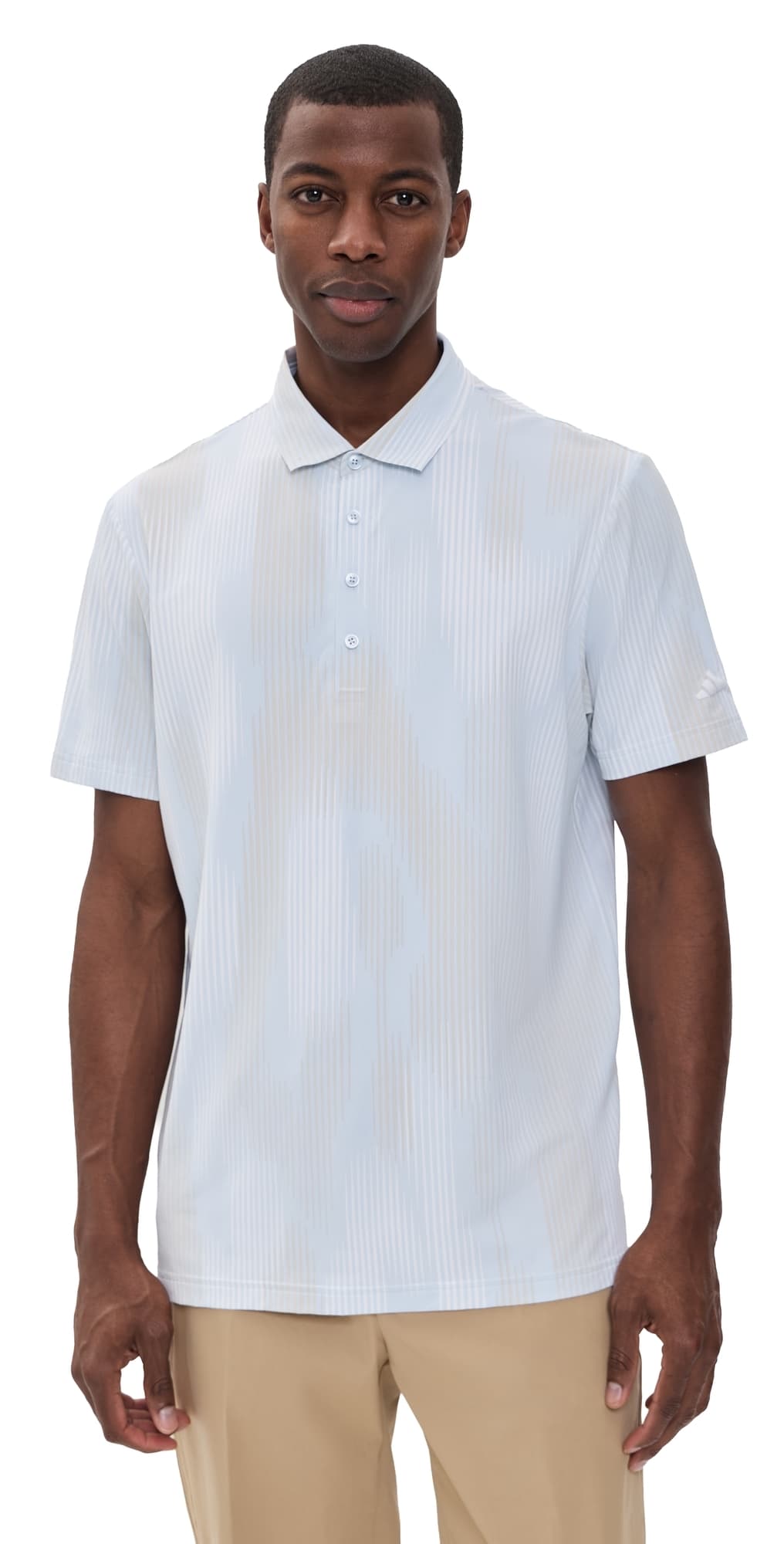 Adidas Golf Ultimate365 Tour Cool Feel Print Polo Shirt Crystal Sky