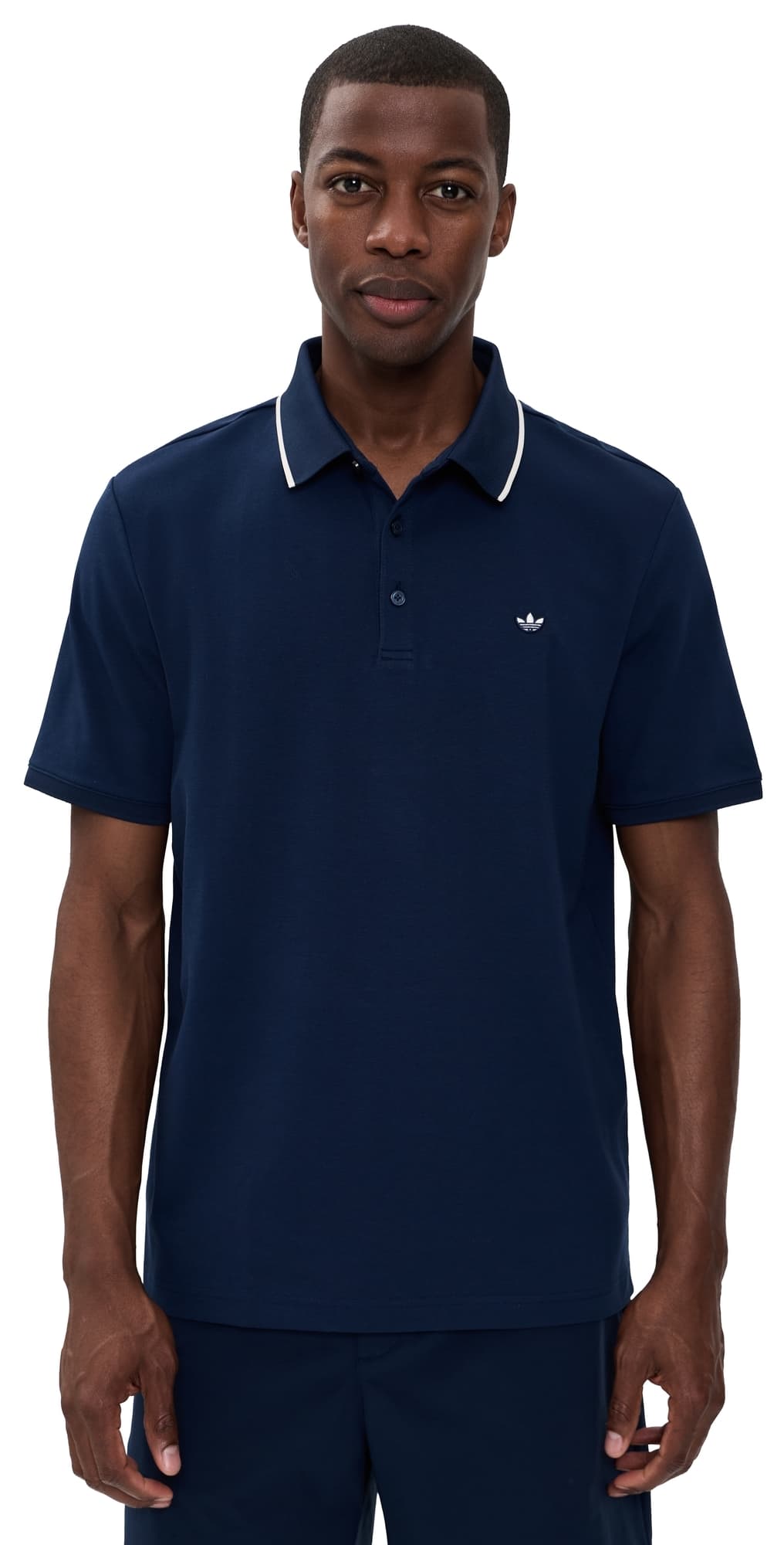 Adidas Golf Originals Twistknit Trefoil Polo Night Indigo/Chalk White