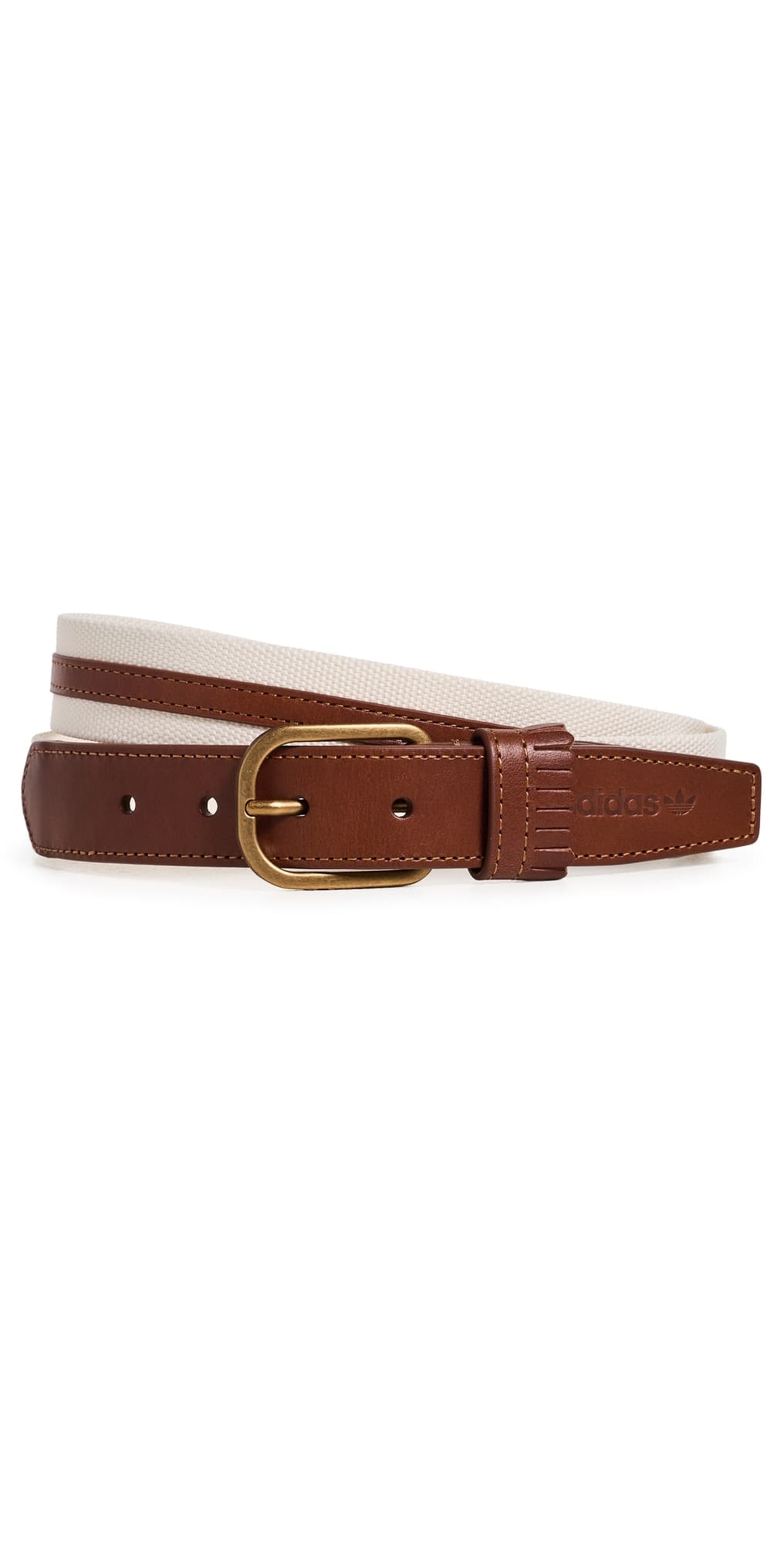 Adidas Golf Originals Golf Leather Belt Chalk White