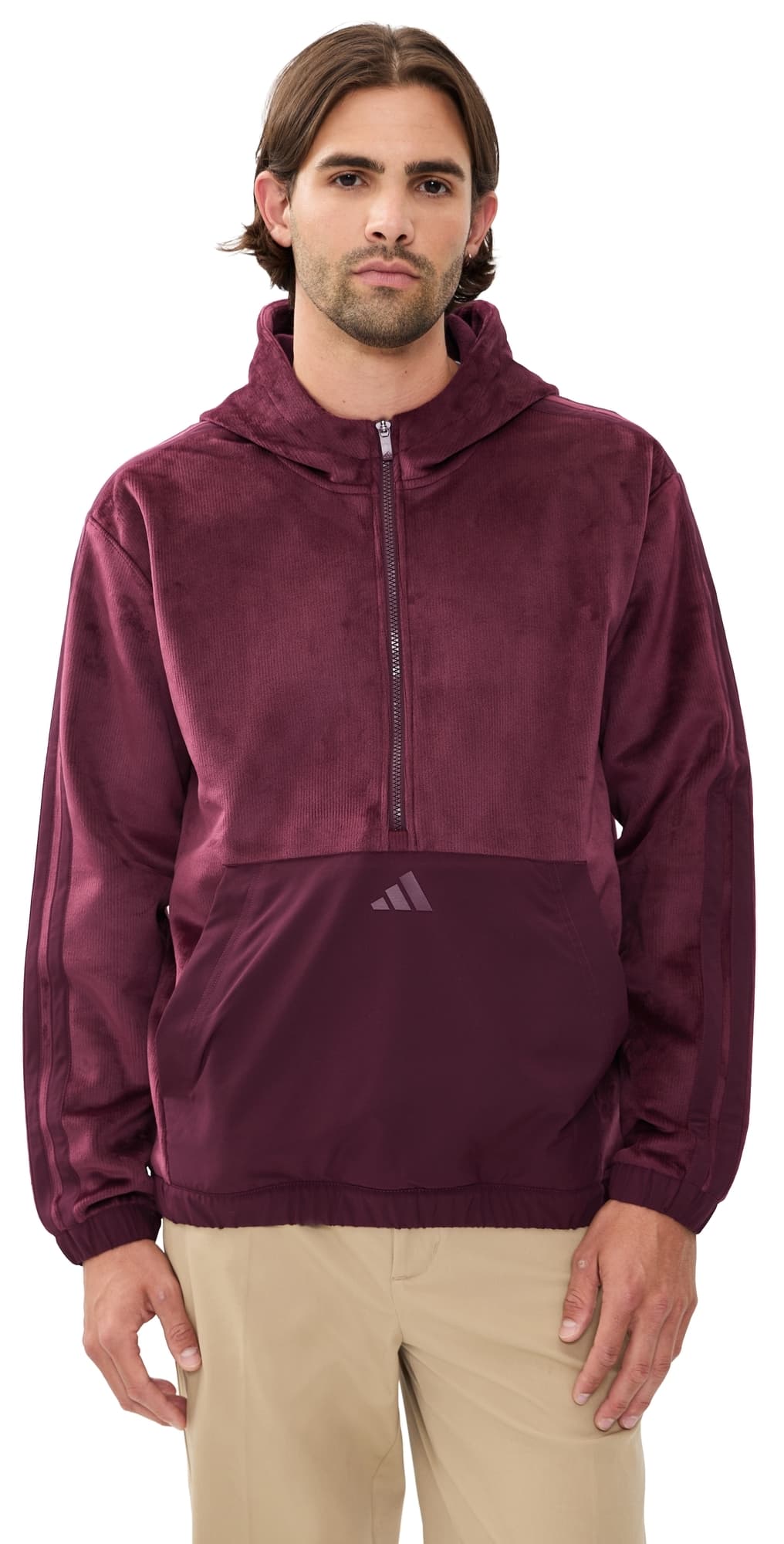 Adidas Golf Beyond Cozy Half-Zip Hoodie Maroon