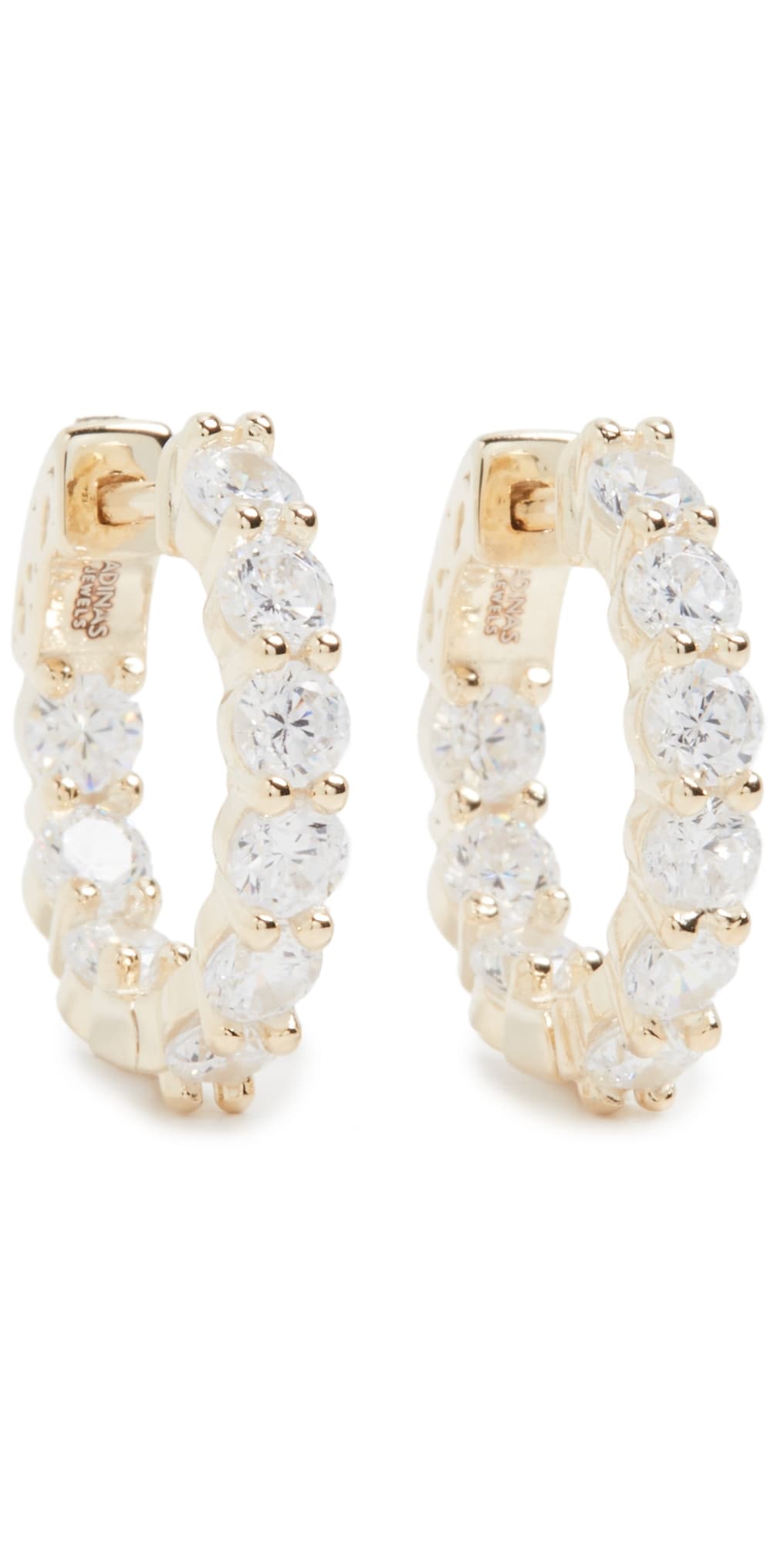 By Adina Eden Mini Round Hoop Earrings Gold (16 mm) · One Size