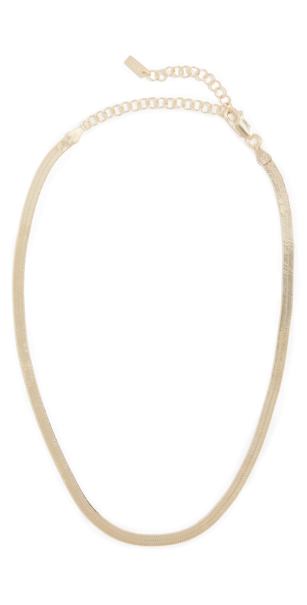 By Adina Eden Herringbone Choker Gold · One Size