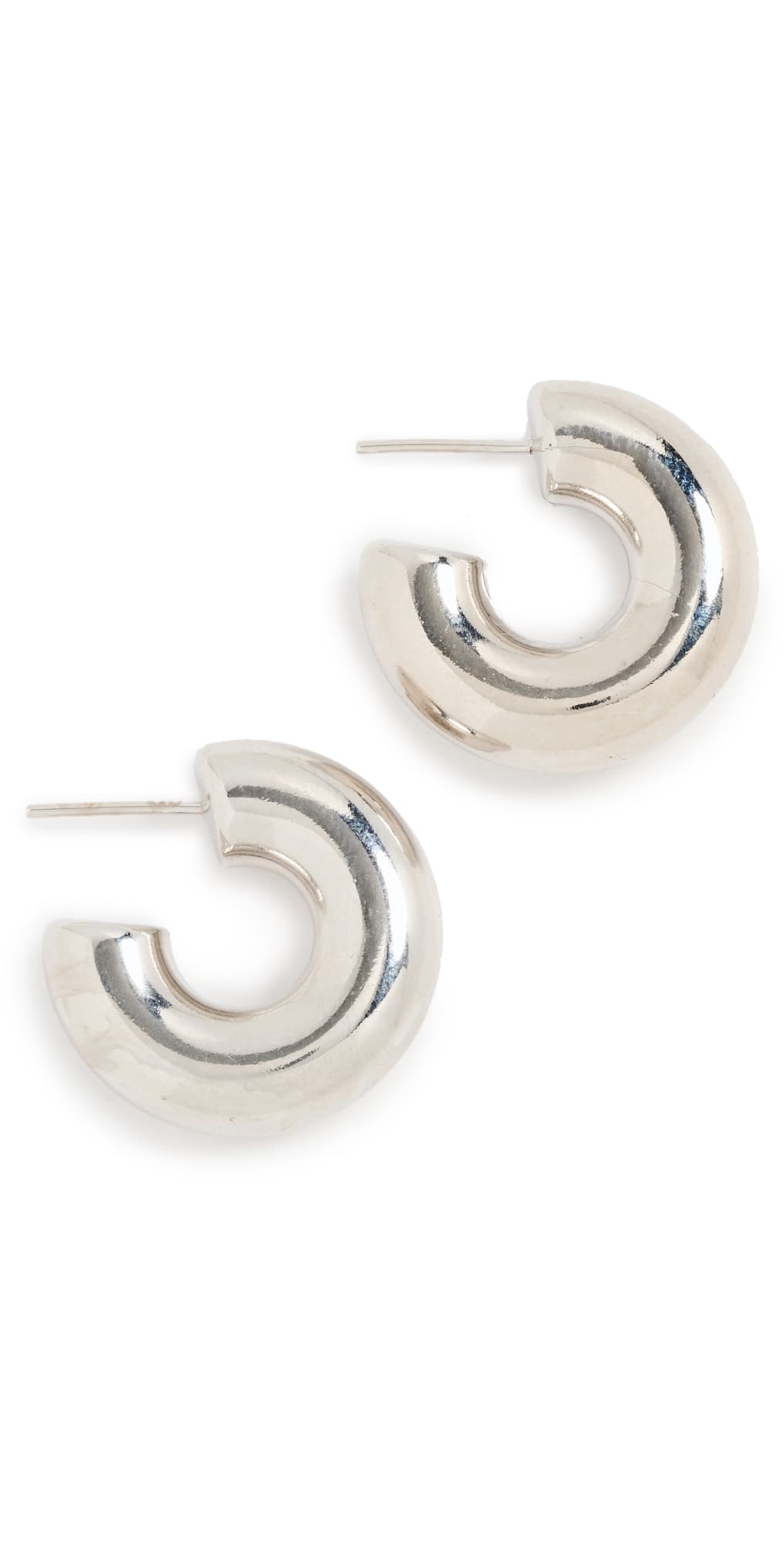 By Adina Eden Bubble Hoop Earrings Silver · One Size