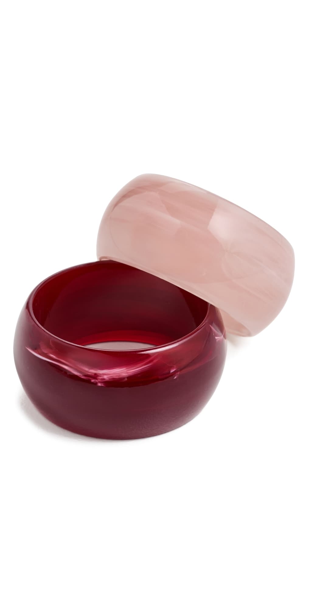 By Adina Eden Berry Blush Resin Bangle Stack Set Multi-Color