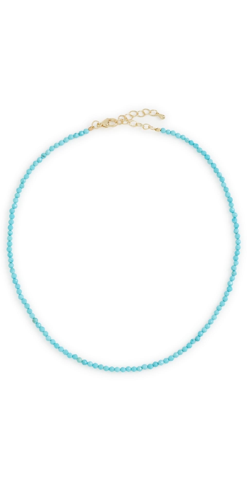 By Adina Eden Colored Bead Choker Necklace Turquoise · One Size