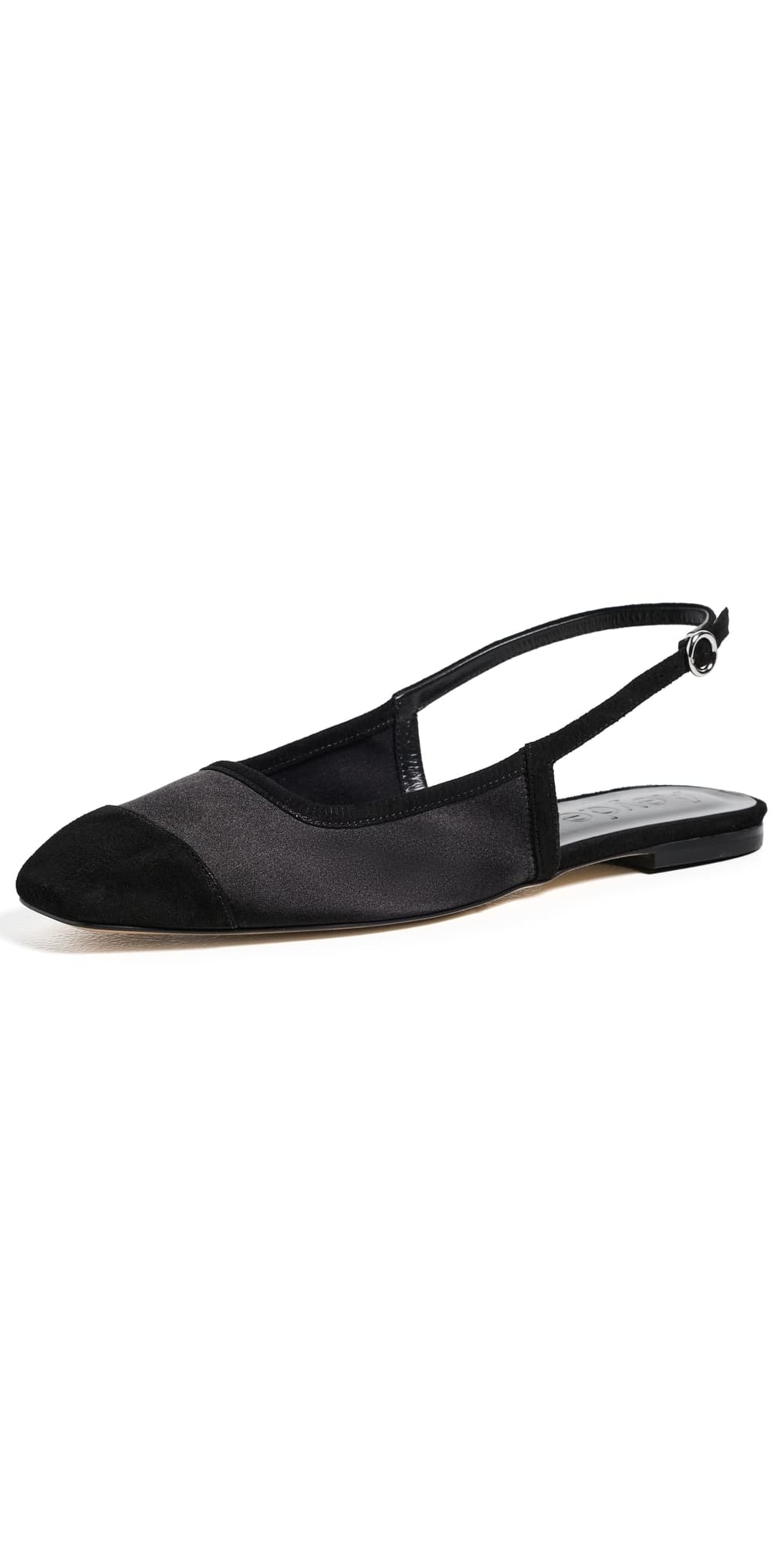 AEYDE Geraldine Cap Ballet Flats Black