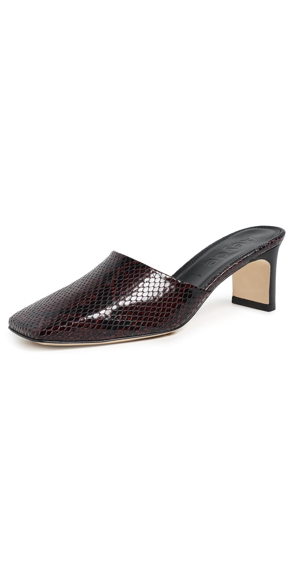 AEYDE Blithe Snake Print Pumps Port