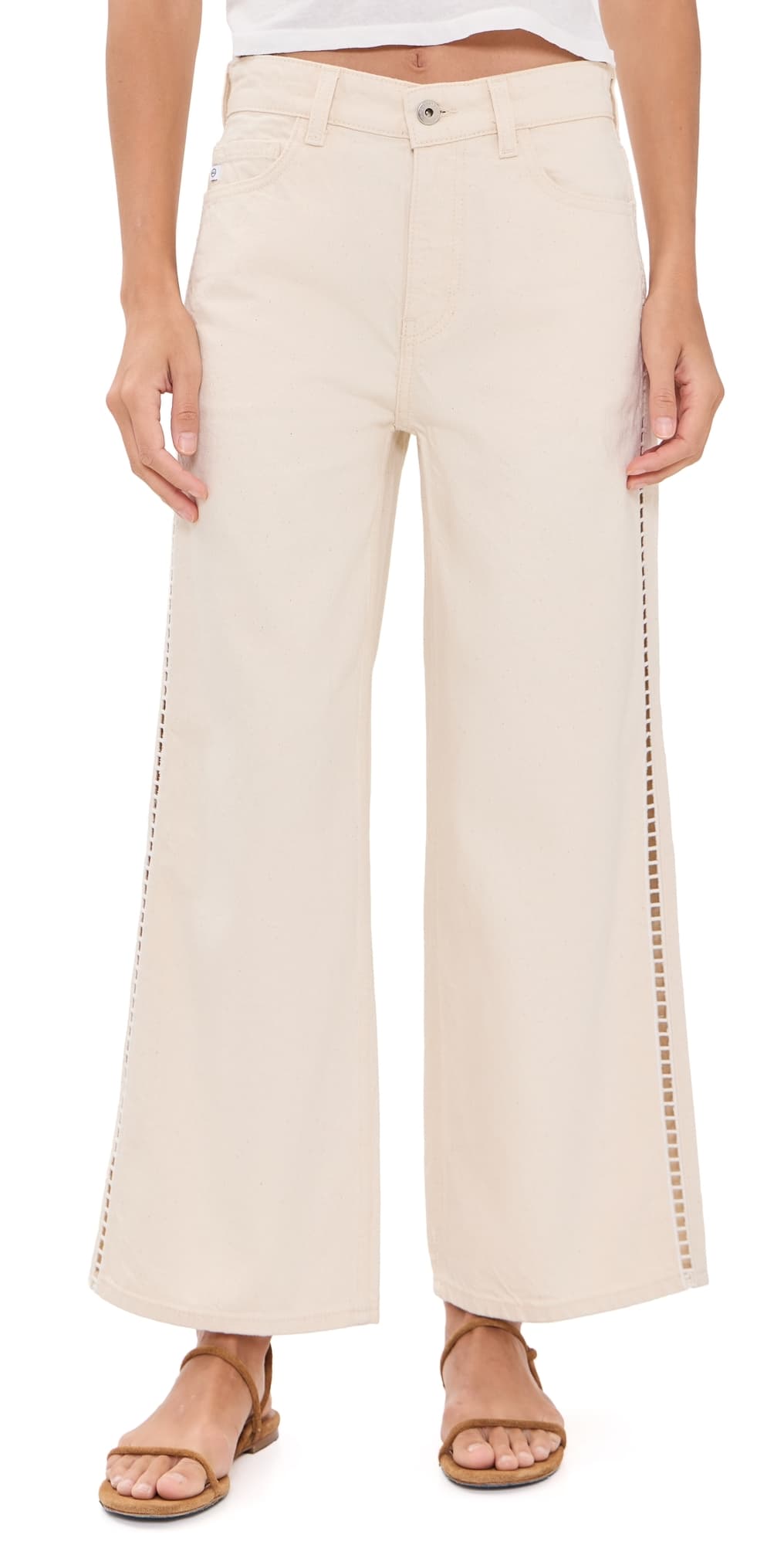 AG Saige Wide Leg Crop Jeans Fresh Air