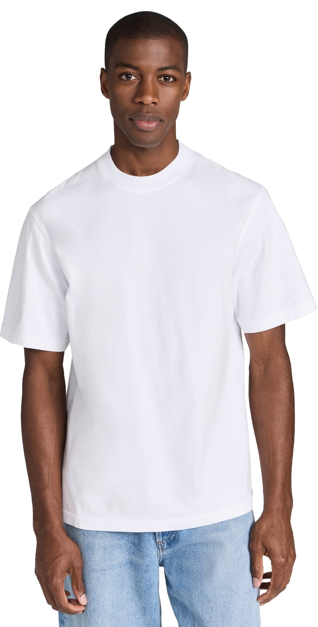 AGOLDE Asha Mock Neck Tee White