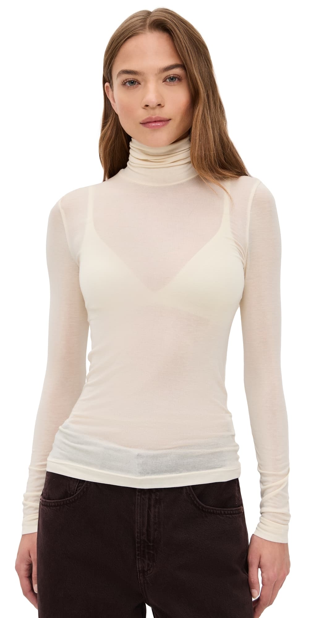 AGOLDE Pascale Turtleneck Oat Milk