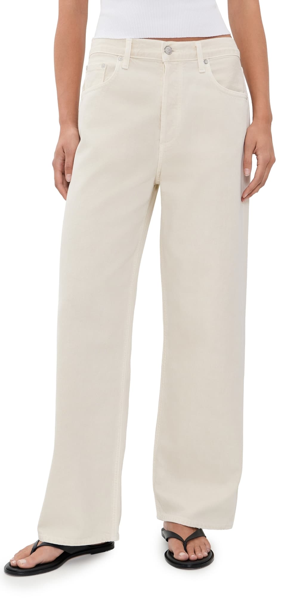 AGOLDE Low Slung Baggy Jeans Brown Rice