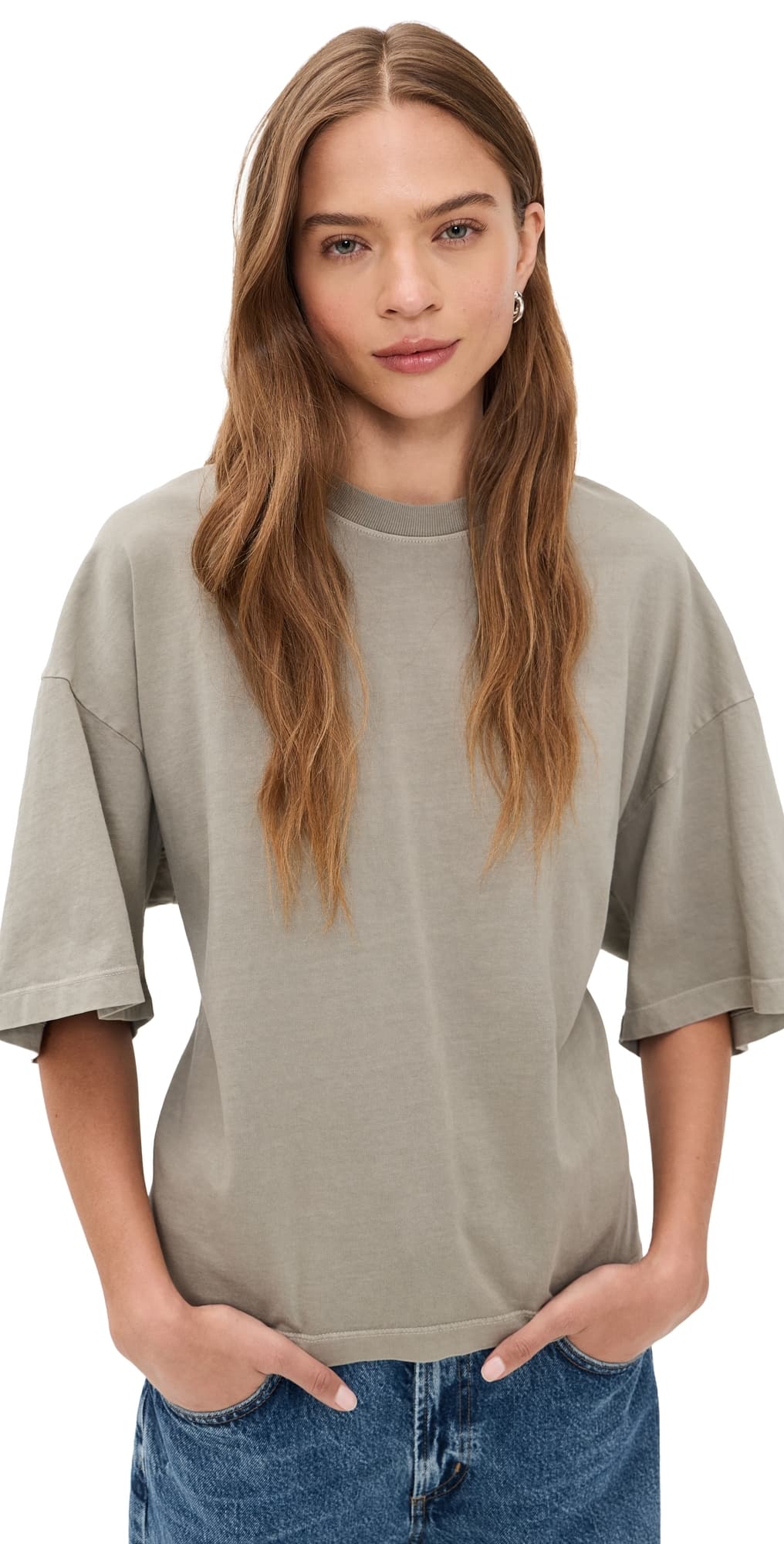 AGOLDE Ellery Tee Drab