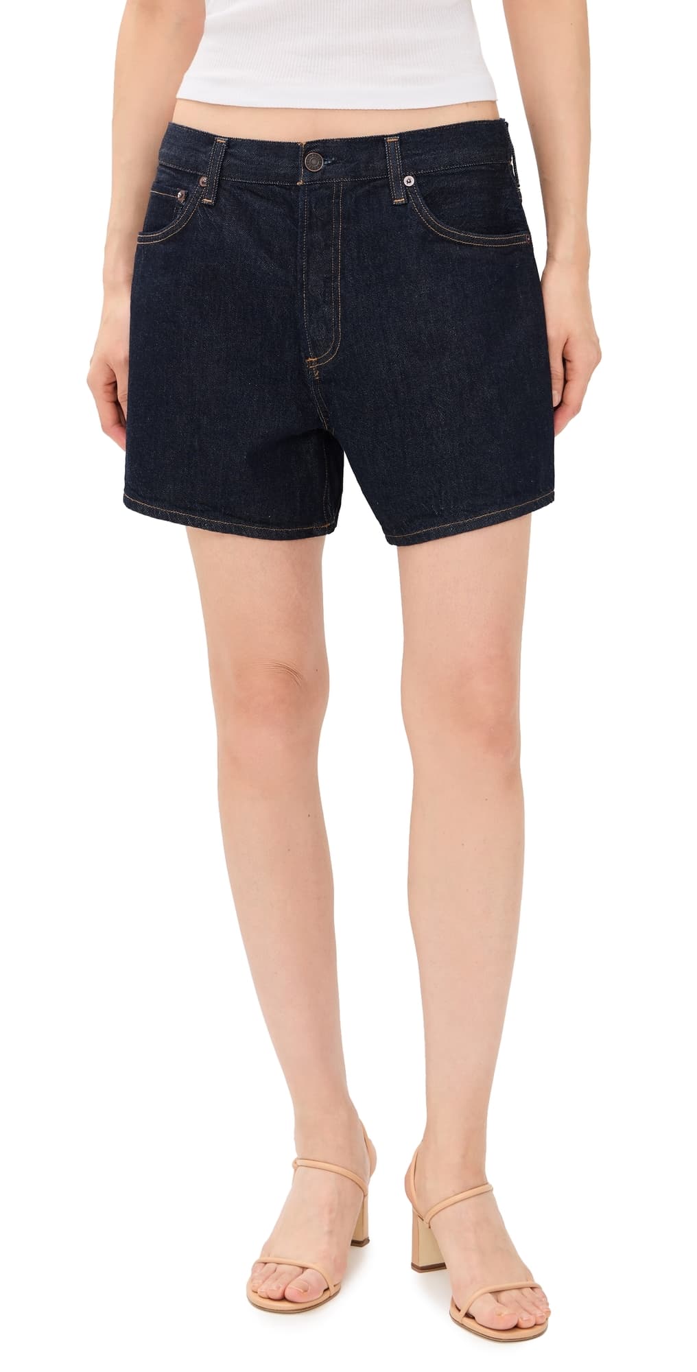 AGOLDE Leith Low Slung Relaxed Fit Shorts Rinse