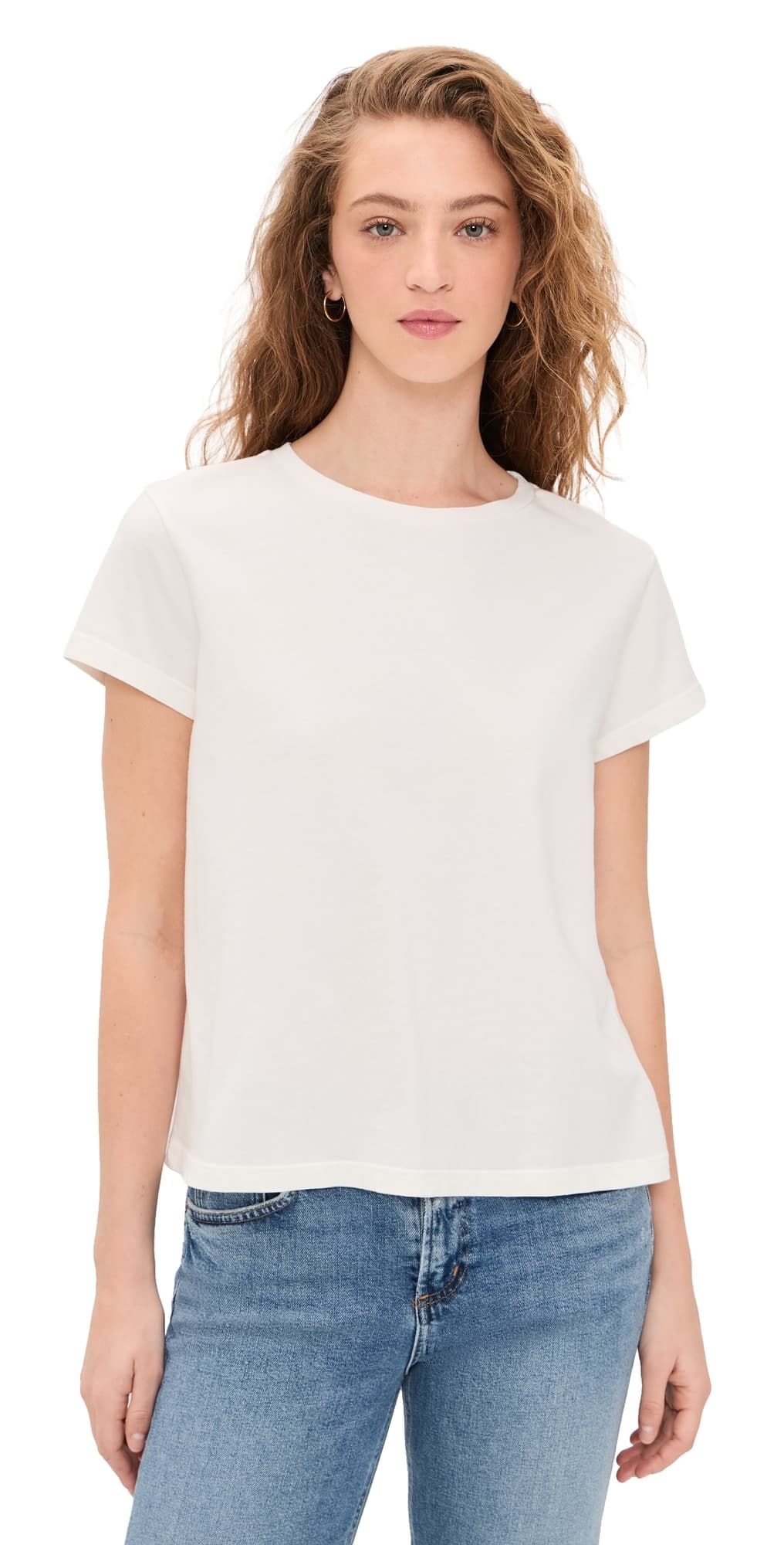 AGOLDE Long Line Adine Tee White Ash