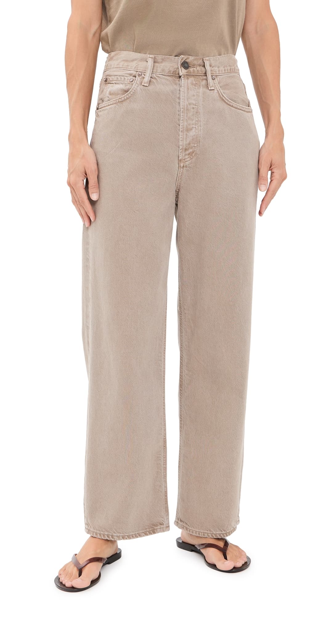 AGOLDE Ren High Rise Wide Leg Jeans Trail