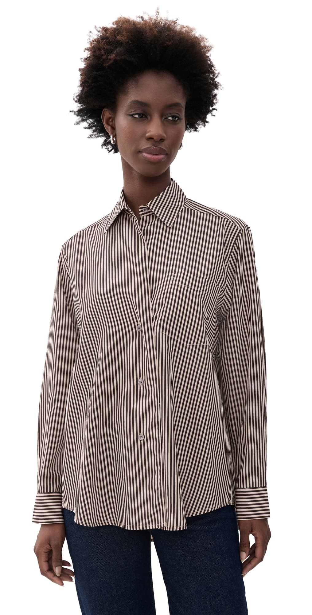 AGOLDE Aris Button Down Shirt Trace Stripe/Teal/Mustard