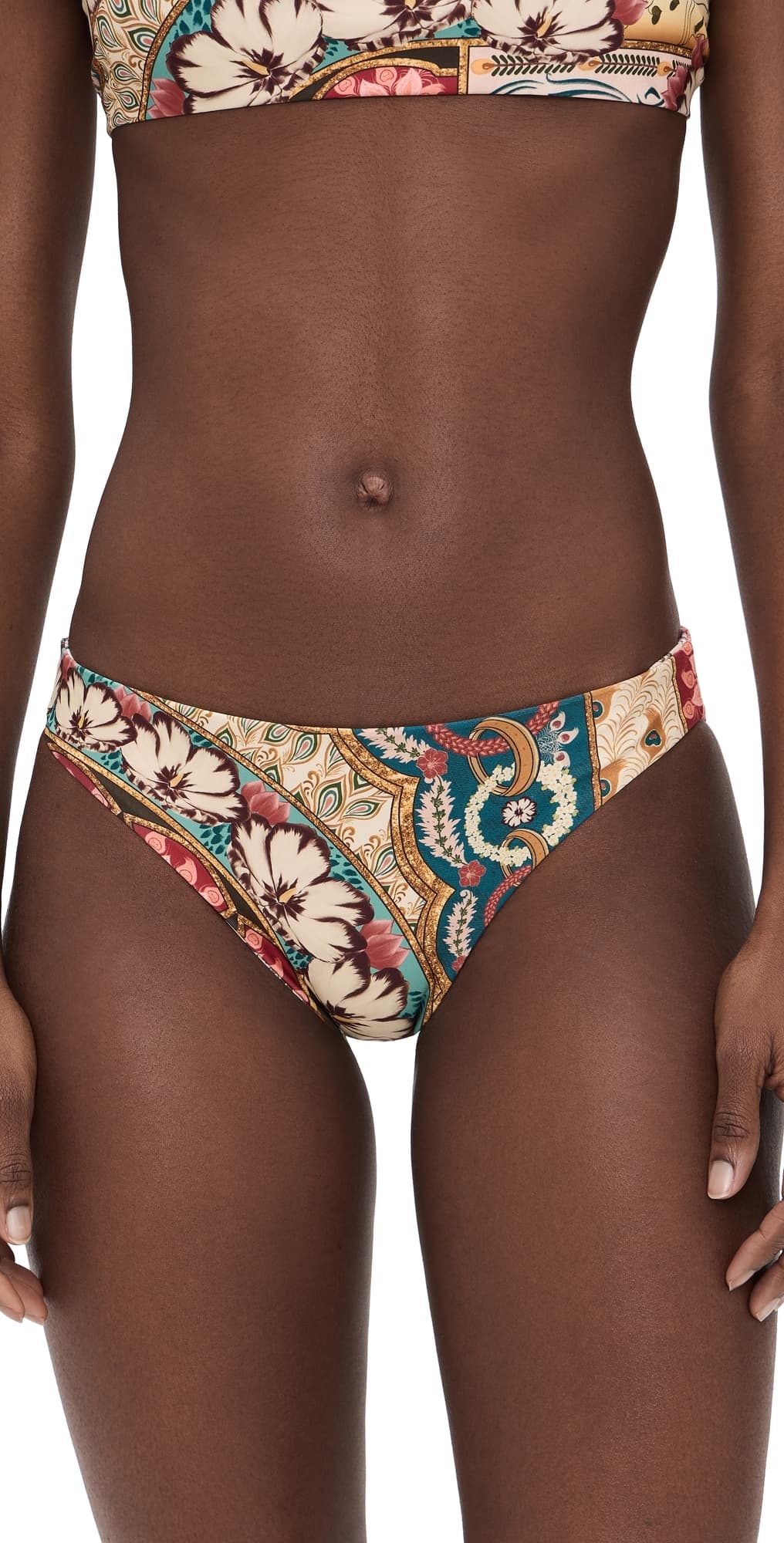 Agua Bendita Ilu Plume Reversible Full Coverage Bikini Bottoms Multicolor