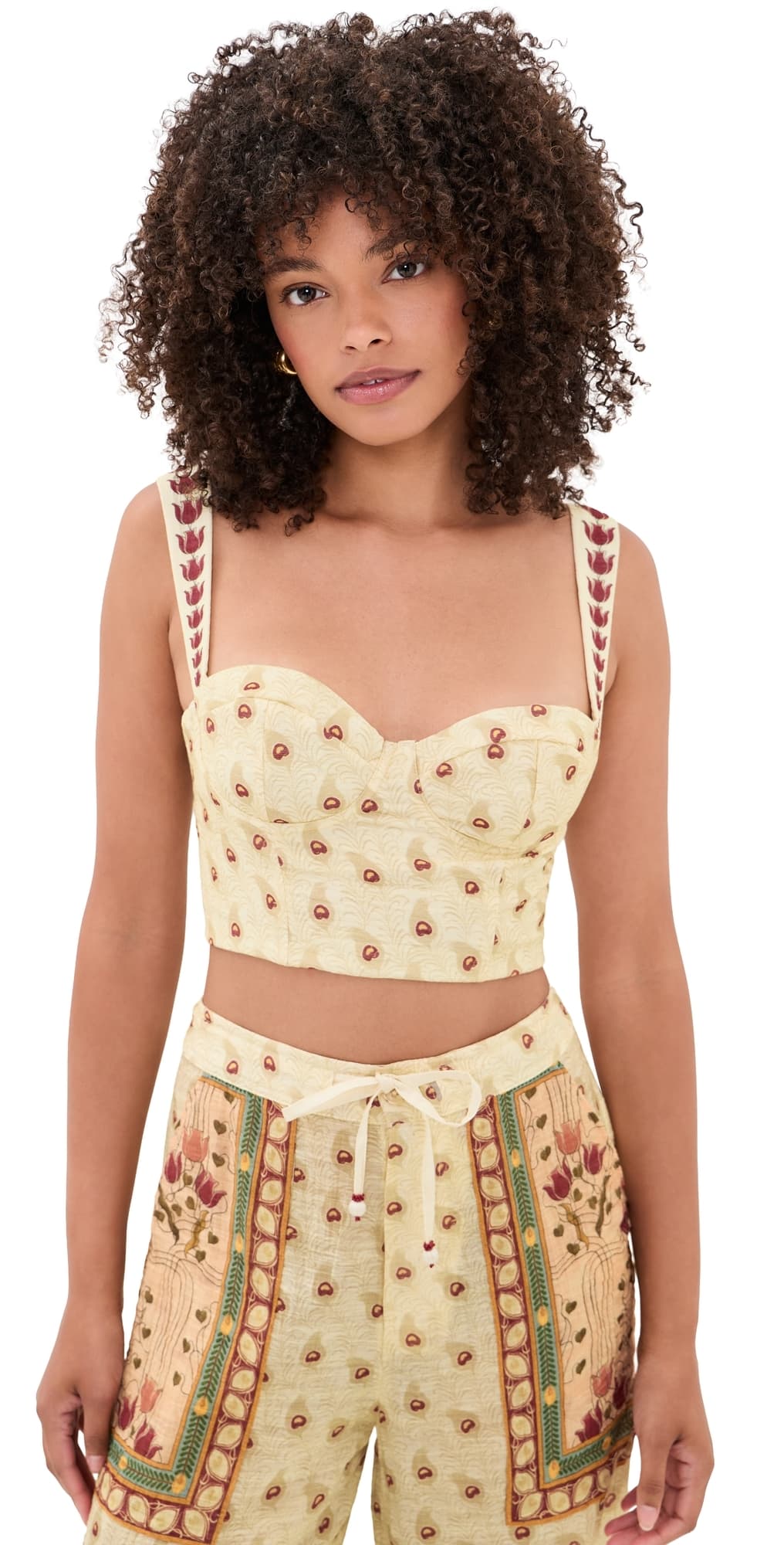 Agua Bendita Nader Lupe Plume Crop Top Multicolor