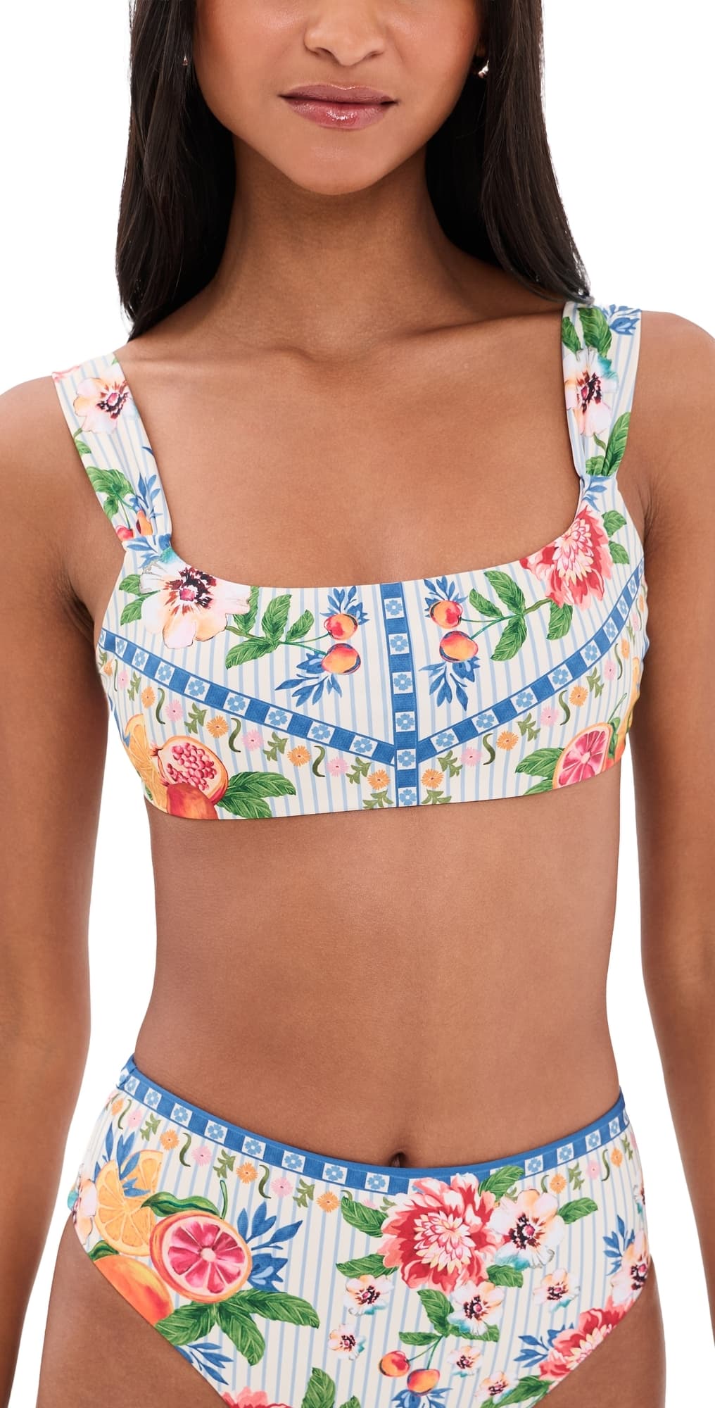 Agua Bendita Sele Basket Bikini Top Multicolor