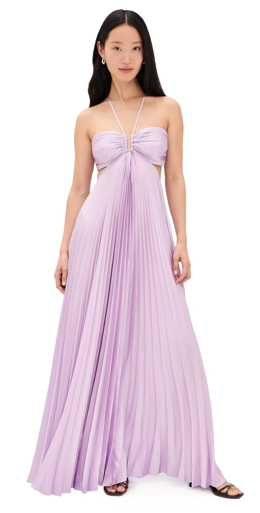A.L.C. A. L.C. Moira Pleated Maxi Dress Lilac