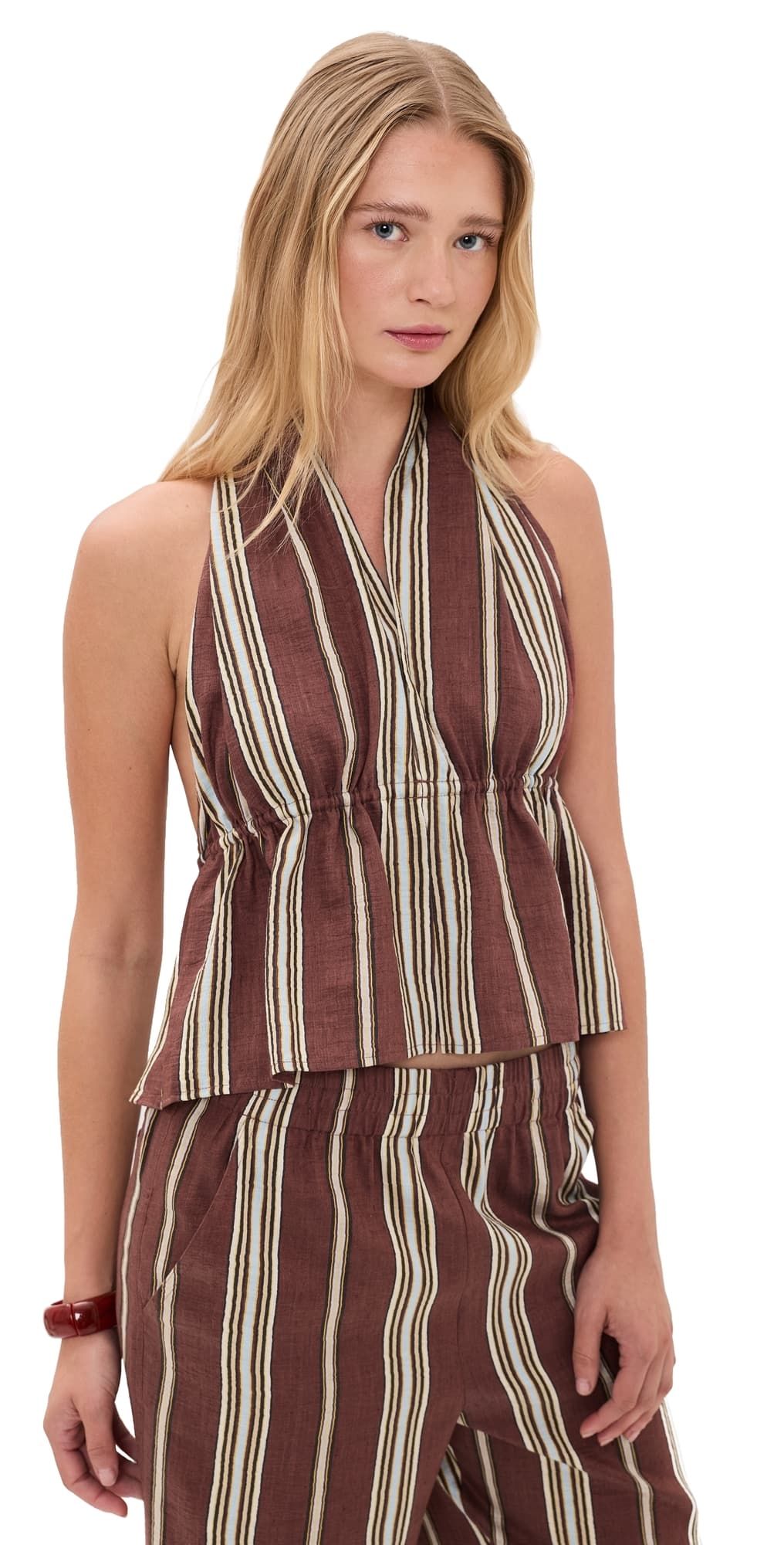 A.L.C. A. L.C. Kaia Linen Top Brunette Multi