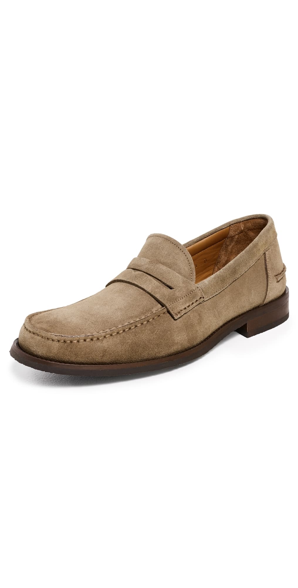 Allen Edmonds Sorrento Suede Penny Loafers Tobacco