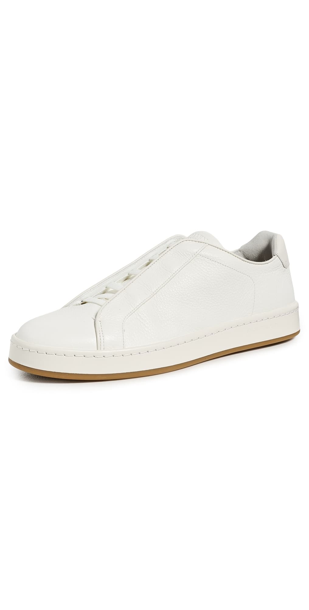 Allen Edmonds Banks Leather Slip On Sneakers White