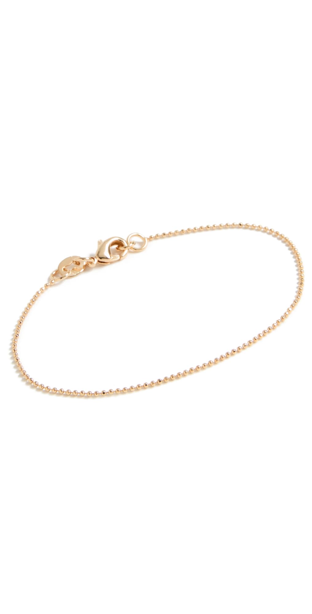 Alexa Leigh 1MM Diamond Cut Ball Chain Bracelet Yellow Gold · One Size